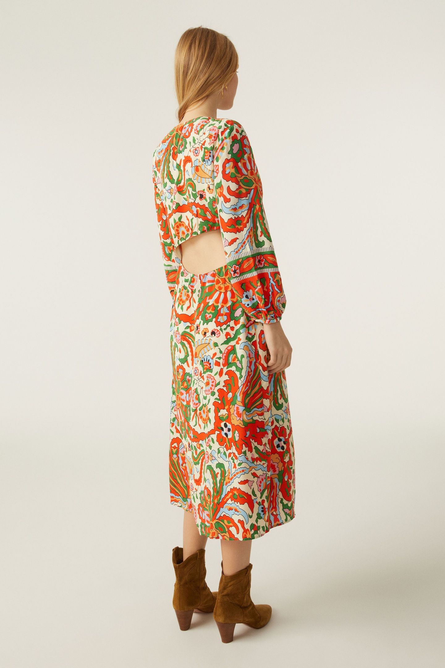 MID-LENGTH DRESS ECRU 2