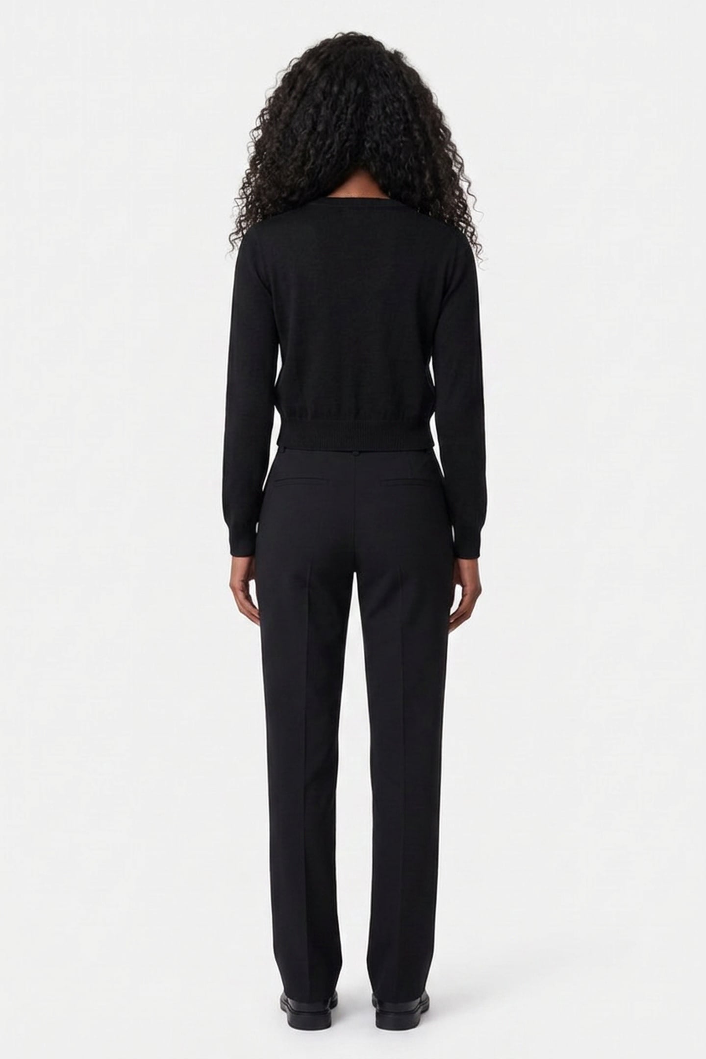 WOOL BLEND PULLOVER RHINESTONE LOGO BLACK 2