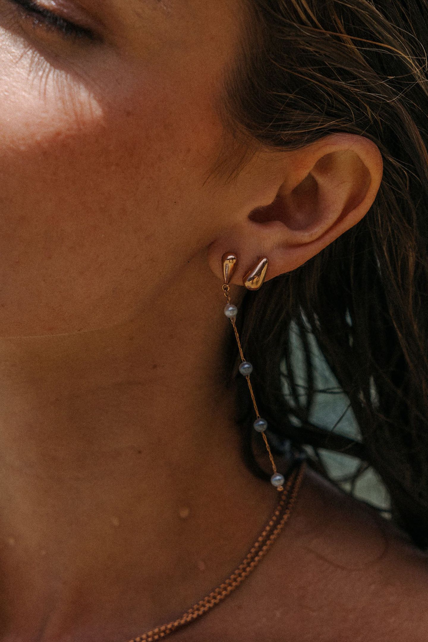 DROPLET OHRRINGE ROSEGOLD 2