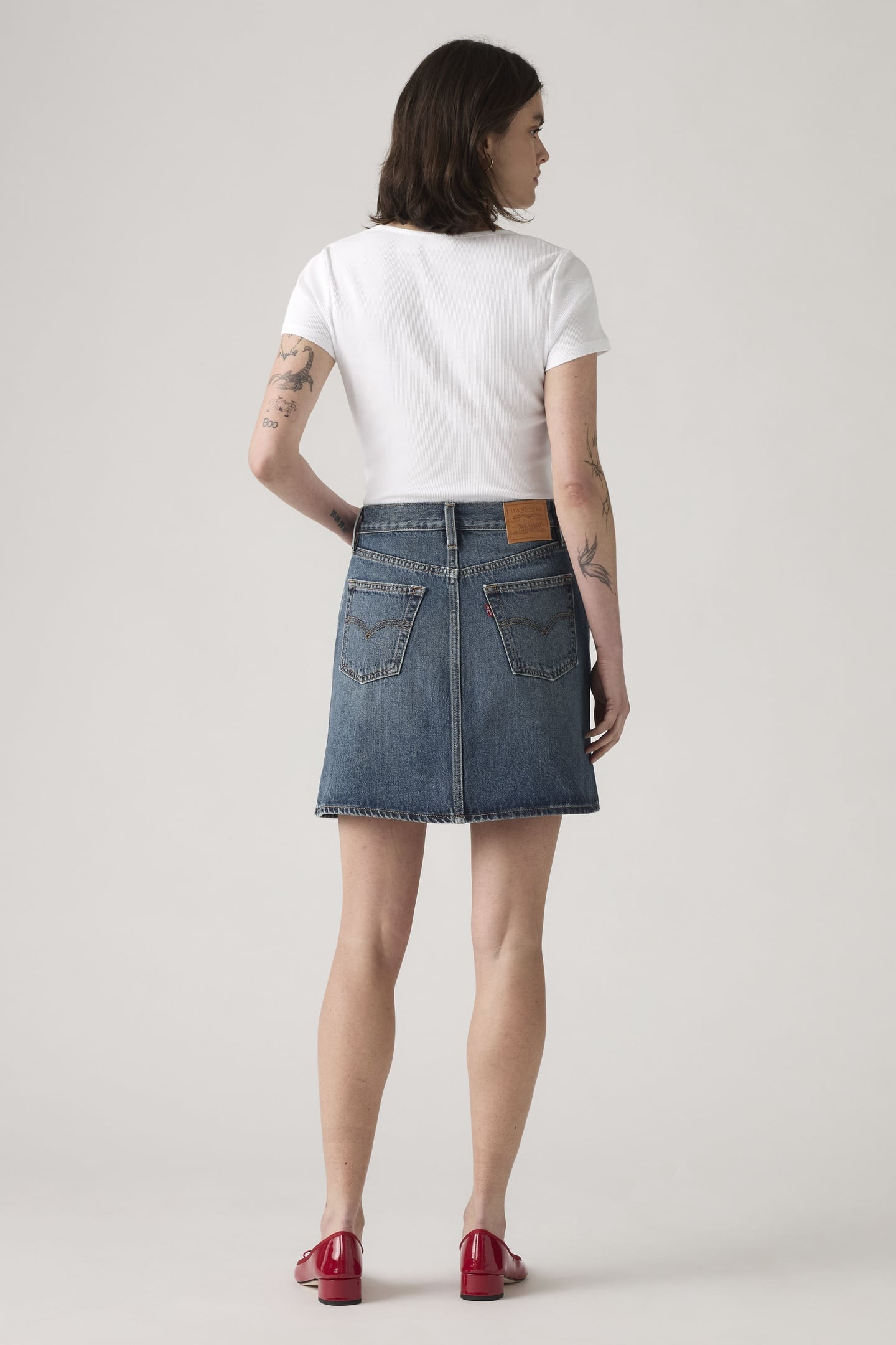 RETRO BUTTON FRONT SKIRT 2