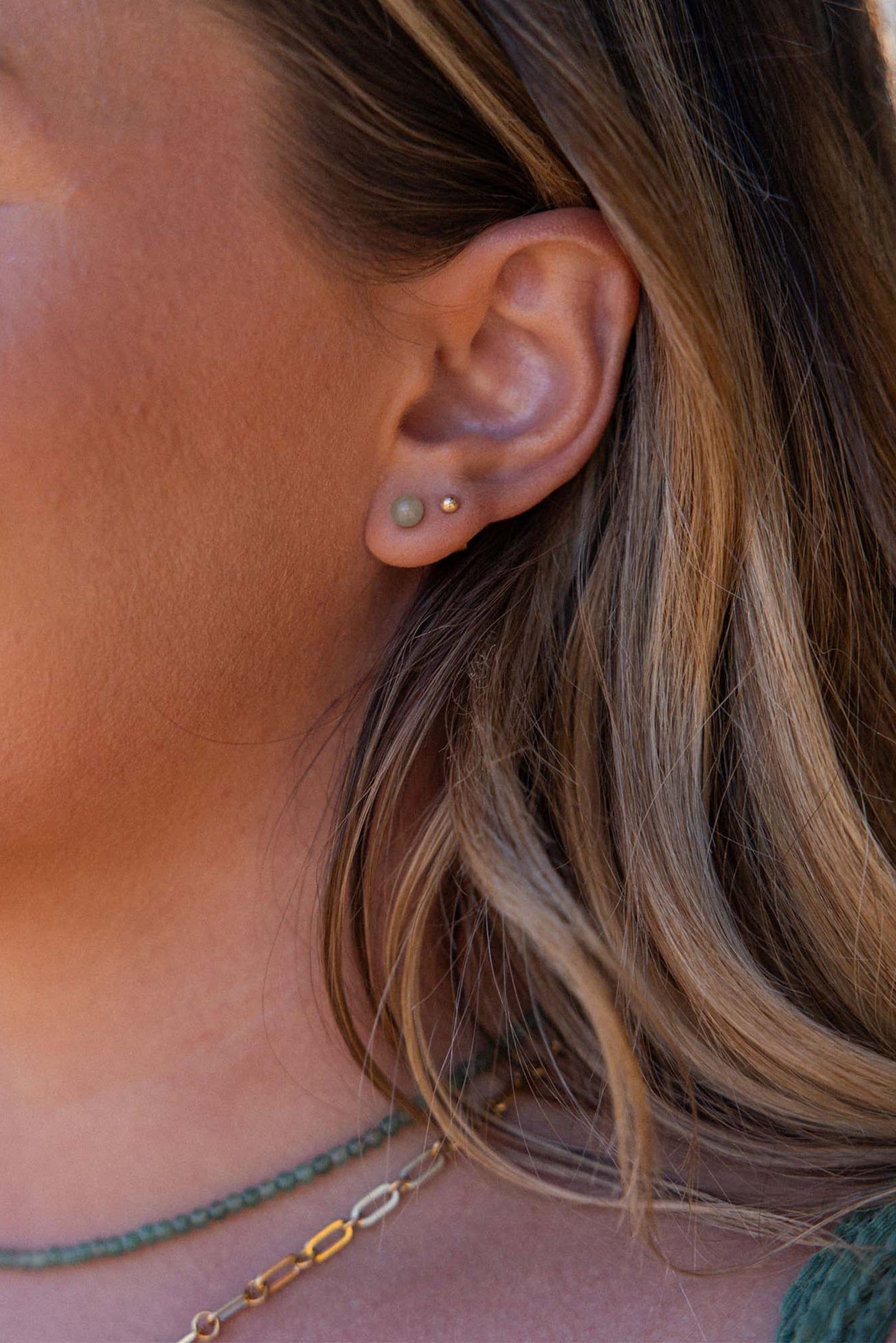 AVENTURINE OHRRINGE GOLD 3