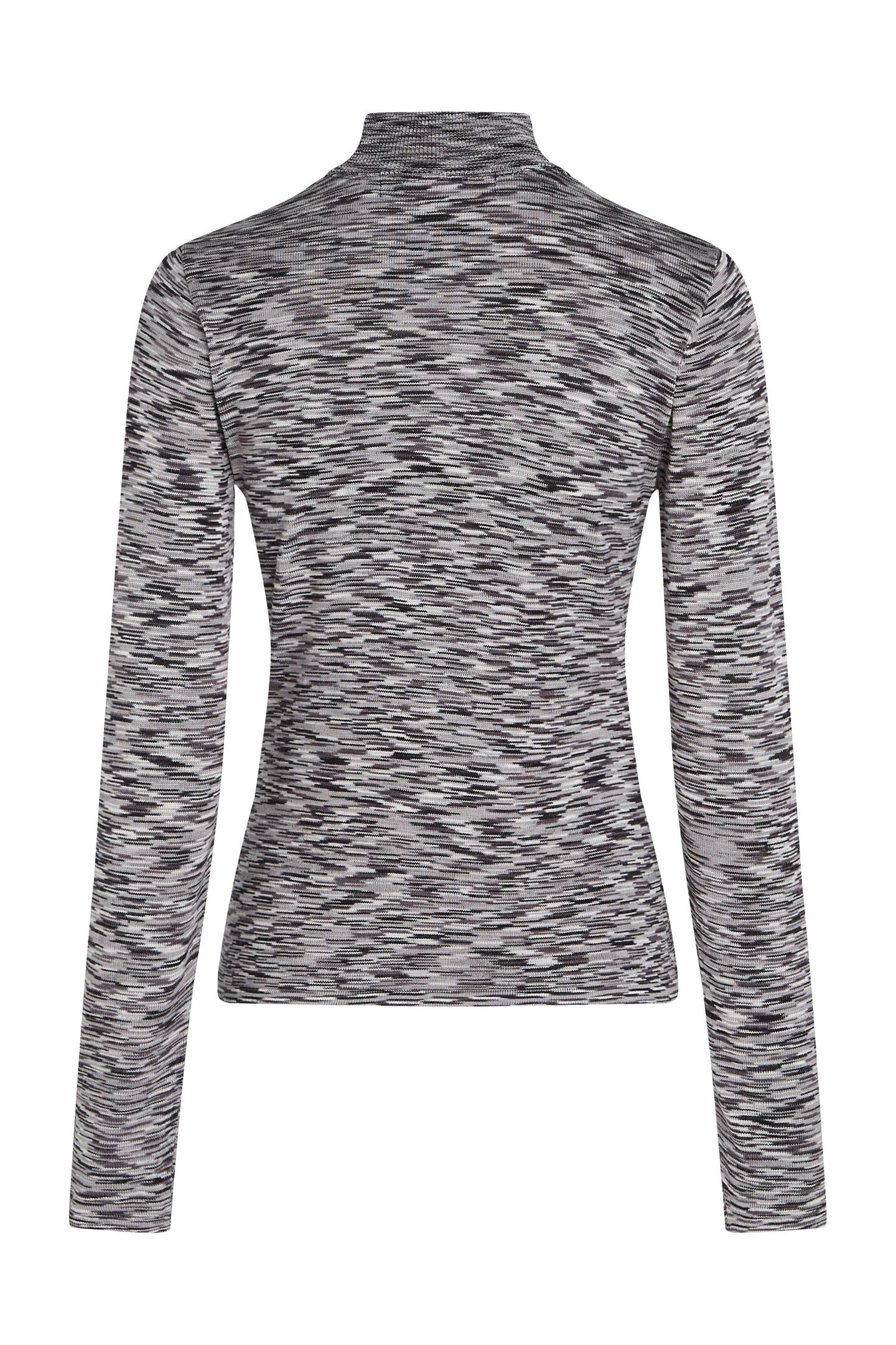 KLJ MOCK NECK KNIT TOP LIGHT GREY MELANGE 5
