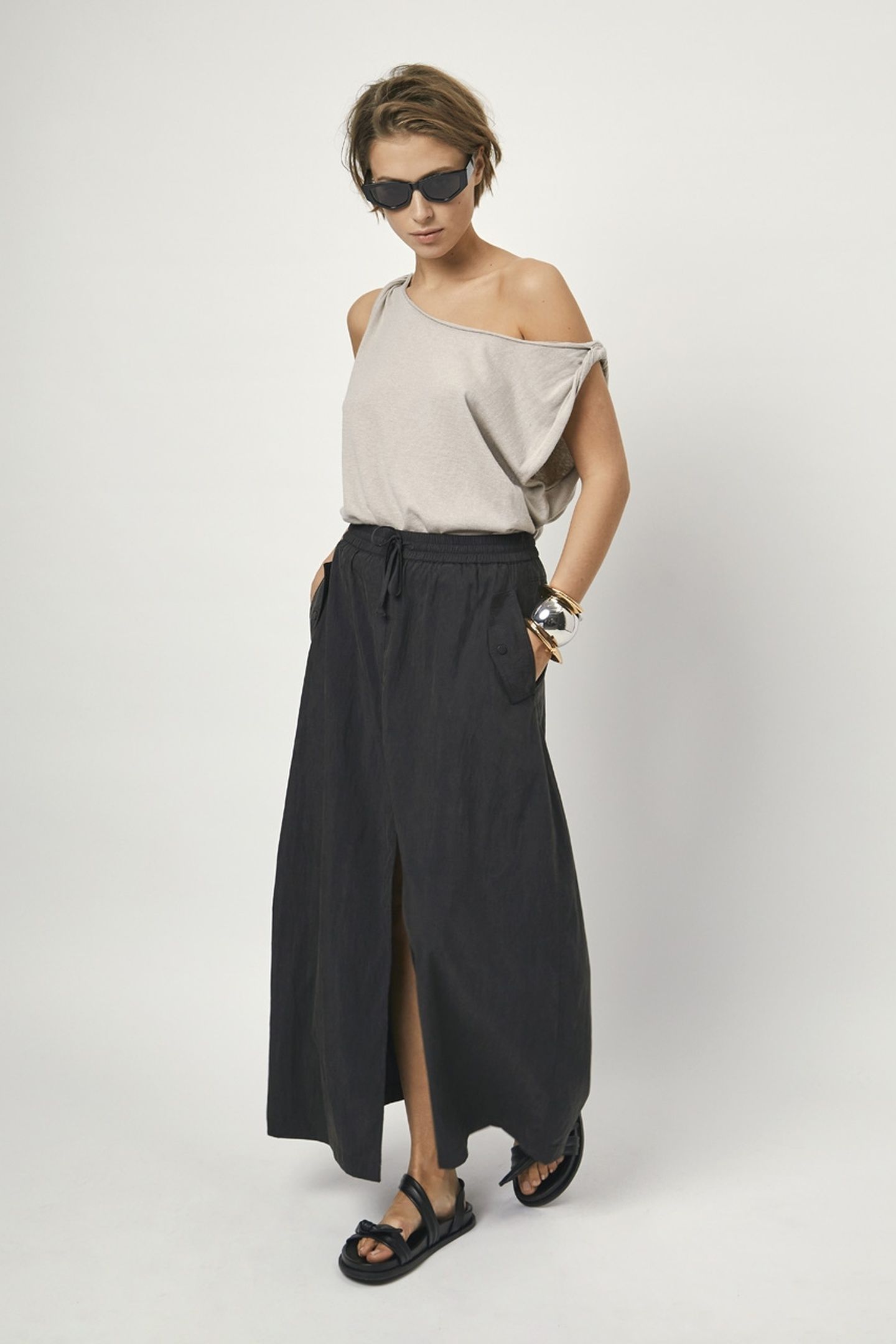 DANTE6-CLIVE PARACHUTE CARGO SKIRT RAVEN 1