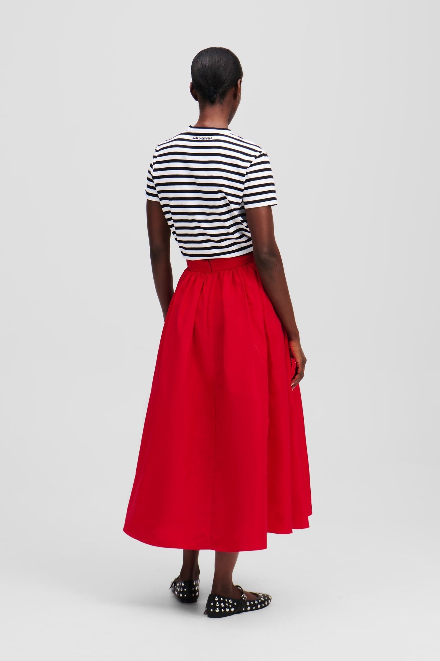 VOLUMINOUS SKIRT RACING RED 3
