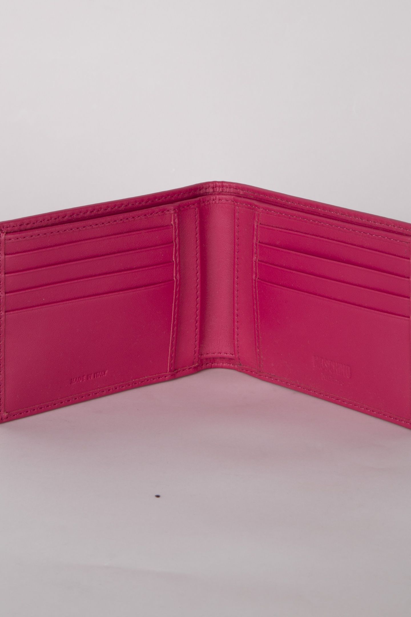 ALLOVER LOGO NYLON FLAP WALLET PINK 3