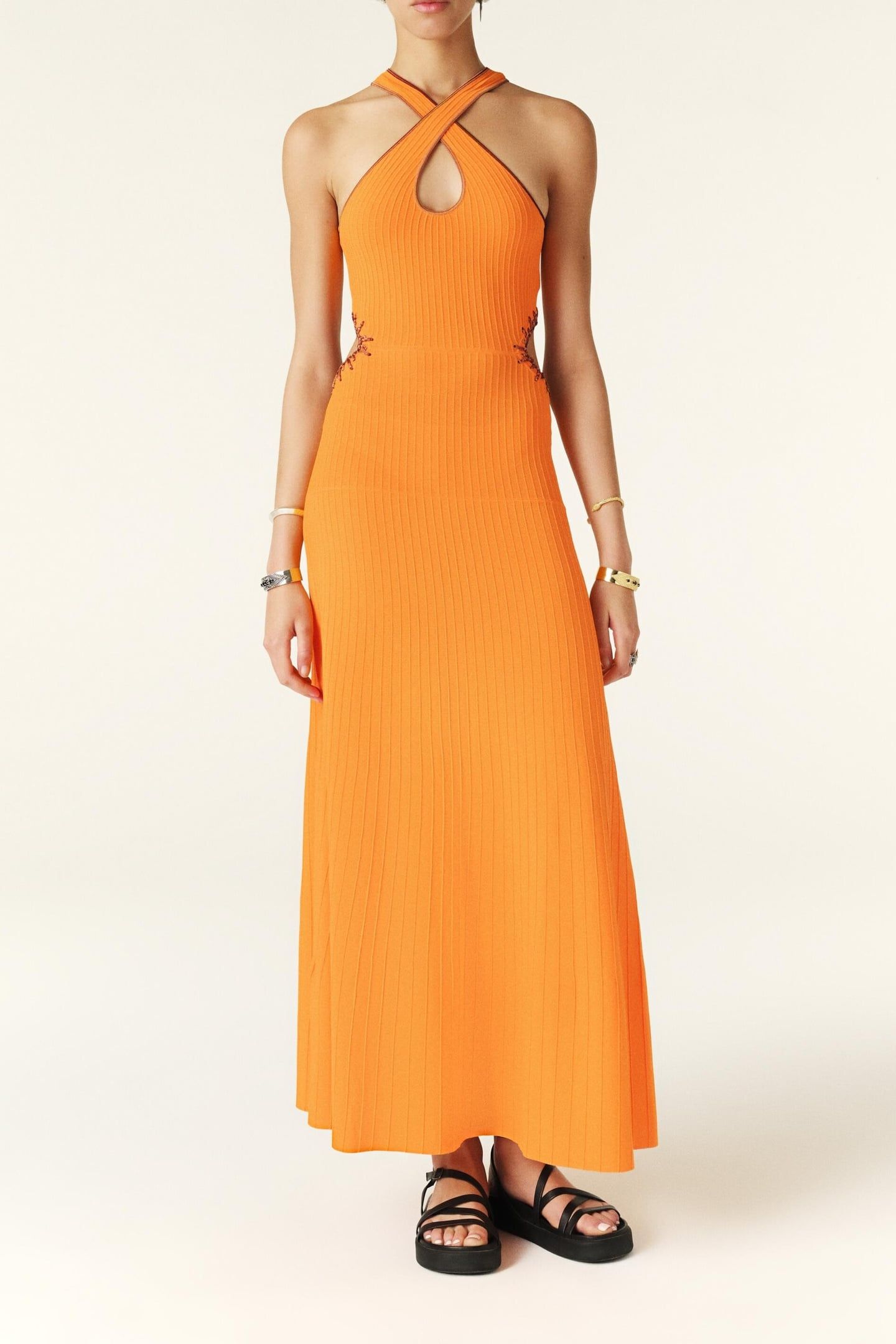 MID-LENGTH DRESS ORANGE 1
