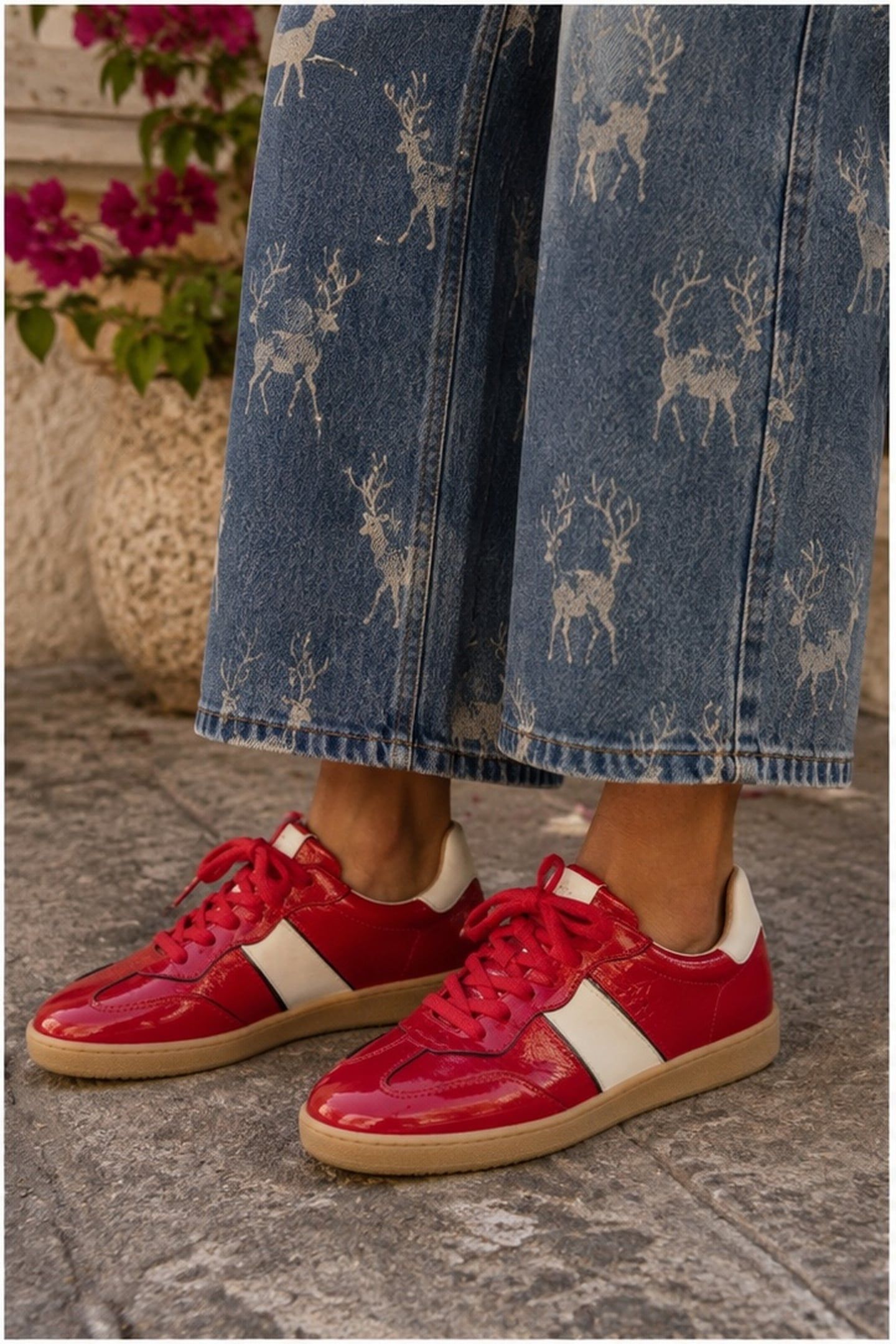 POONA VERNIZ RED / OFF WHITE 3