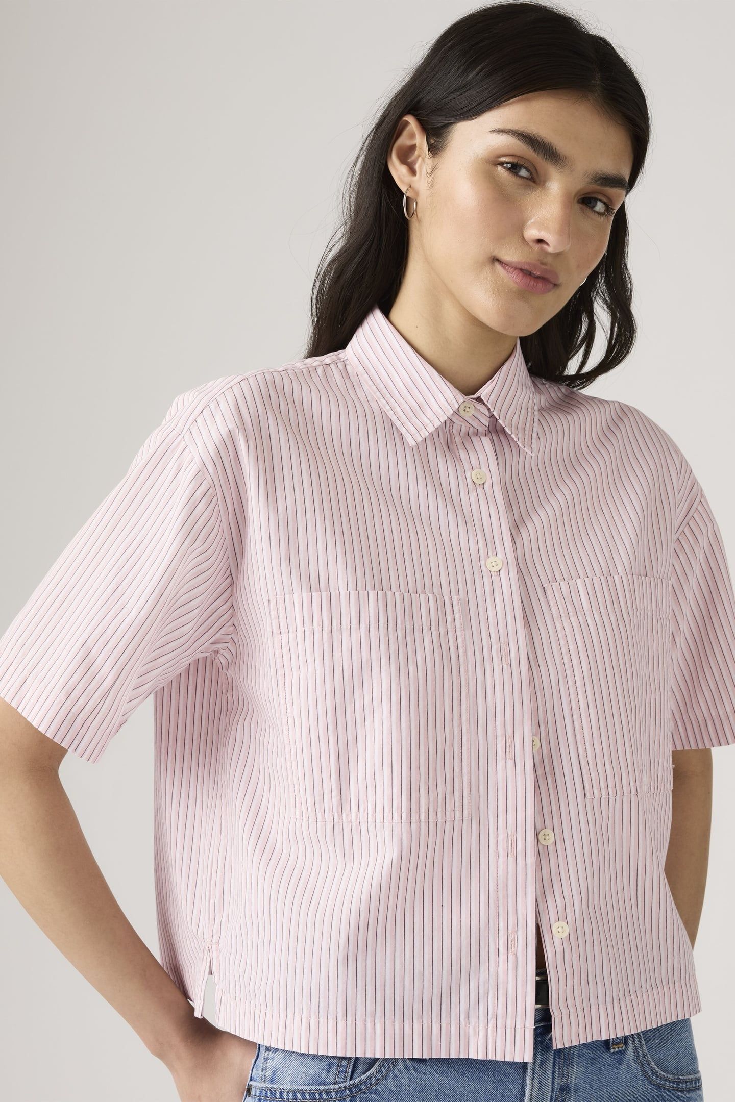 HARLIE SHORT SLEEVE CROPPED SHIRT 5