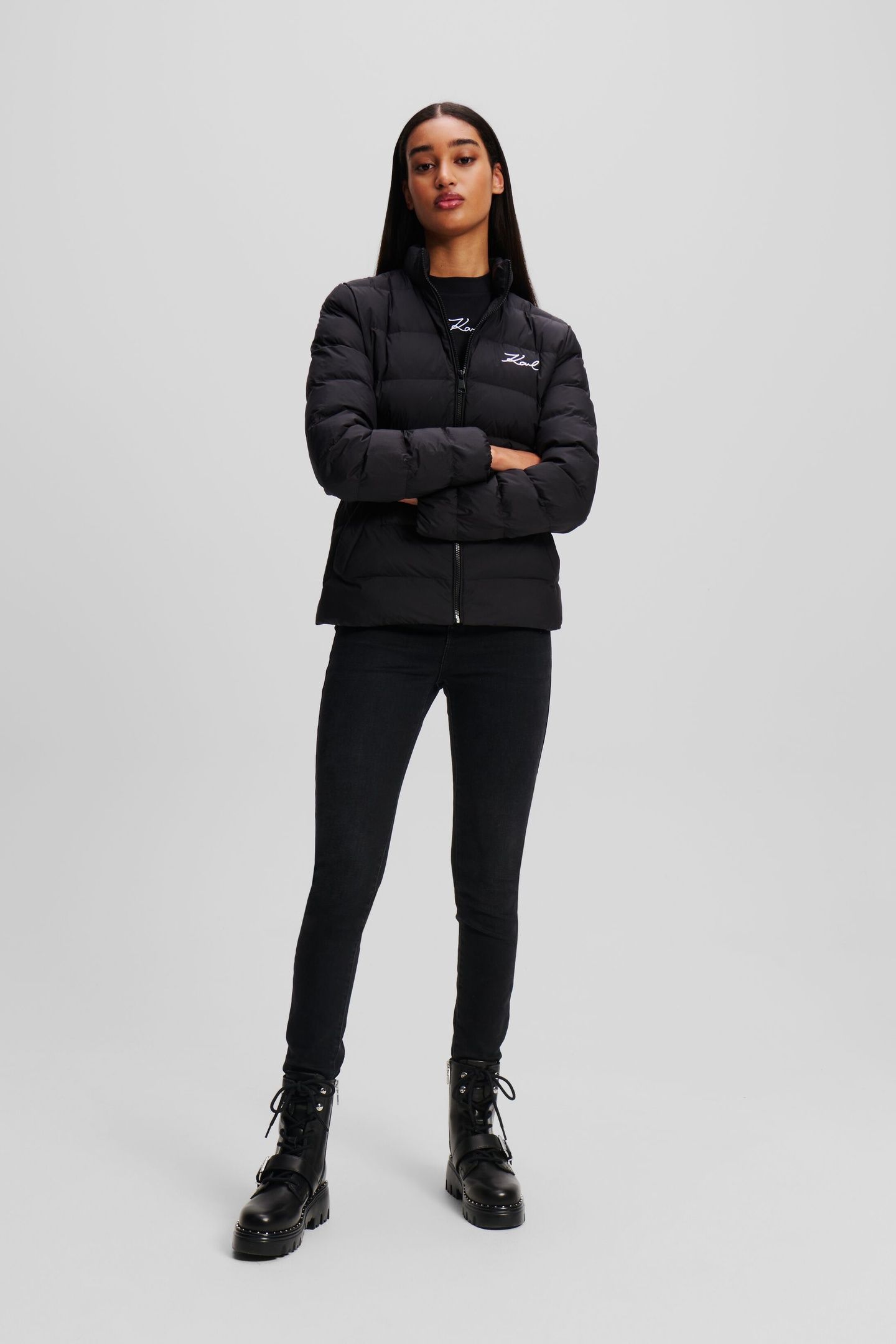 LIGHTWEIGHT PUFFER JACKET BLACK 1