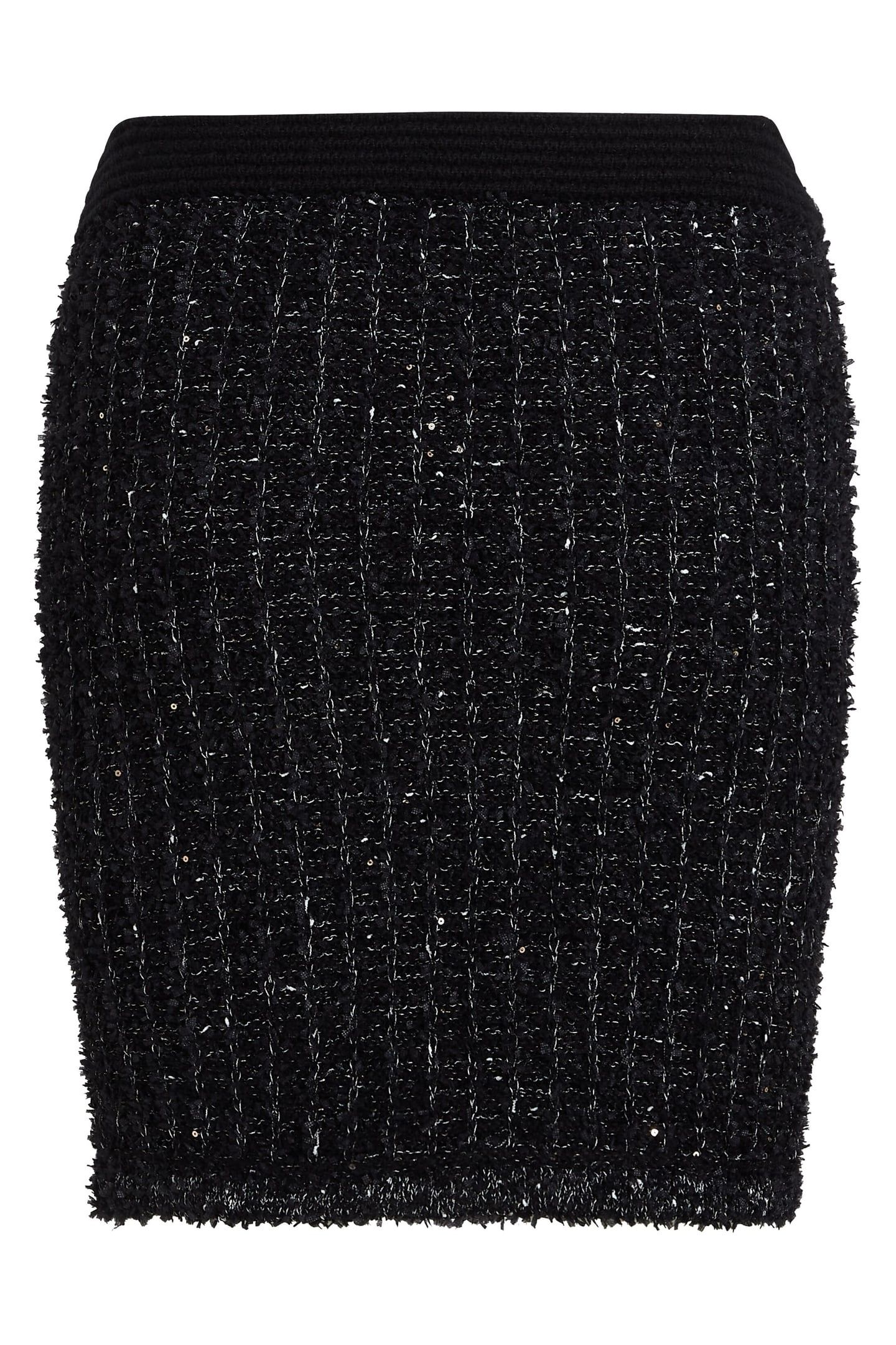 BOUCLE KNIT SKIRT BLACK 5