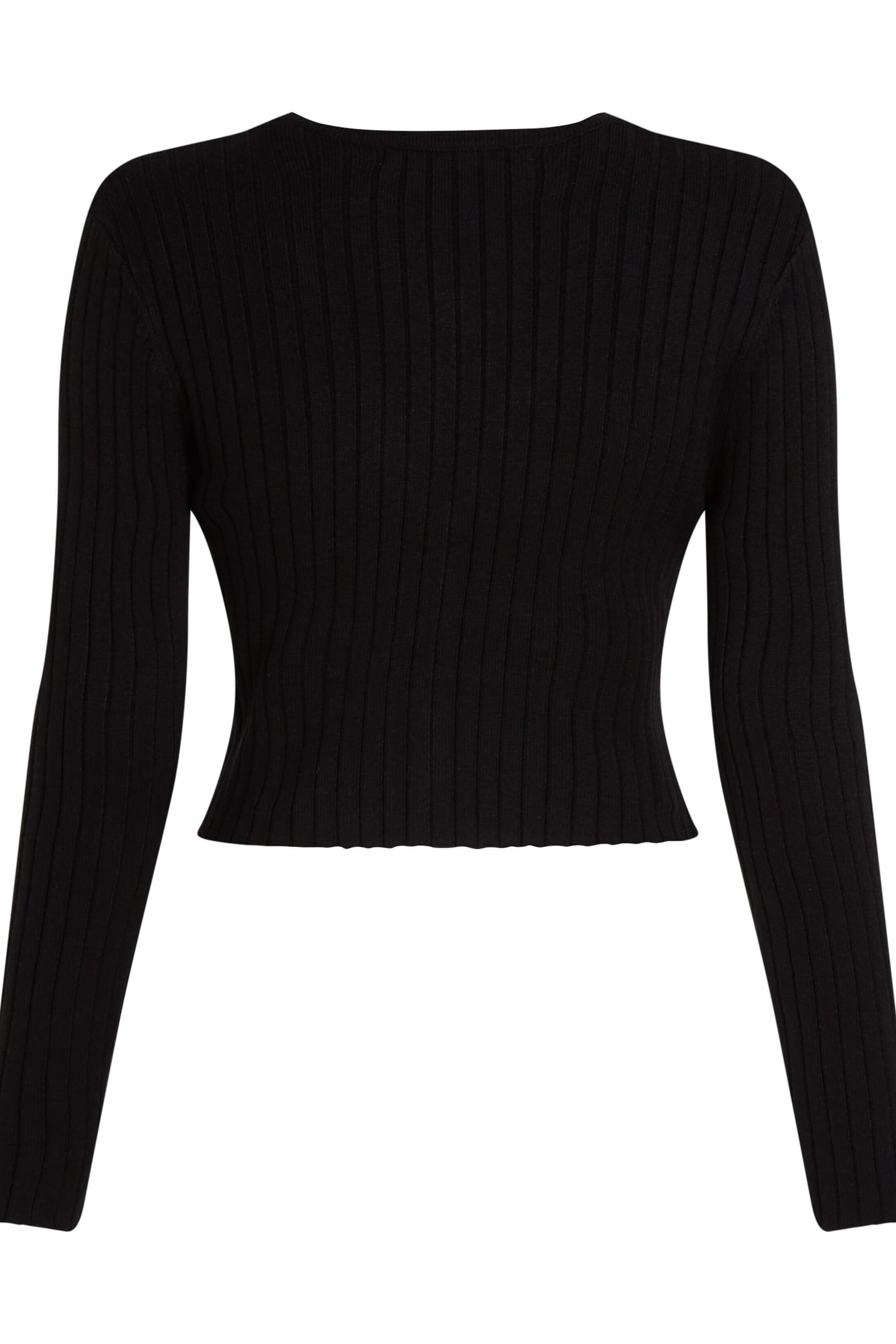 KLJ CROPPED CARDIGAN BLACK 5