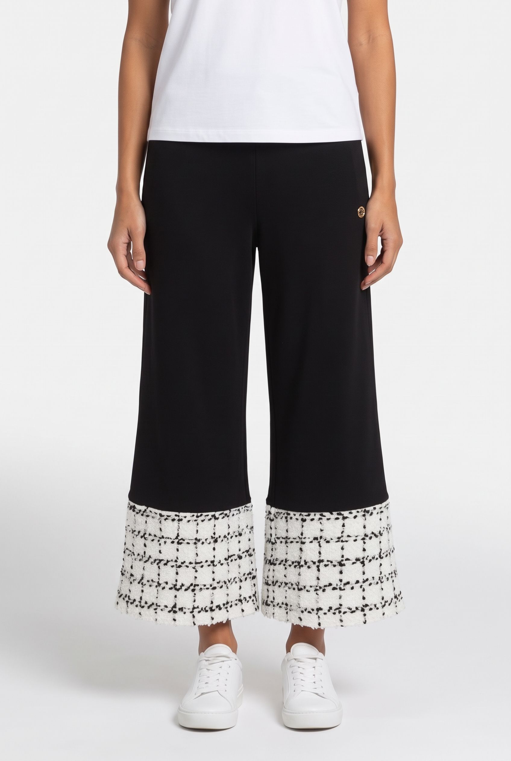 BOUCLE MIX SWEATPANTS BLACK 1