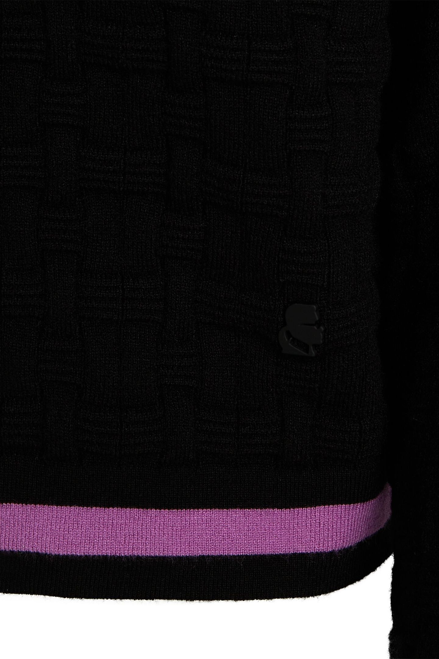 TEXTURED CLASSIC KNIT CARDIGAN BLACK/IRIS ORCHID 8
