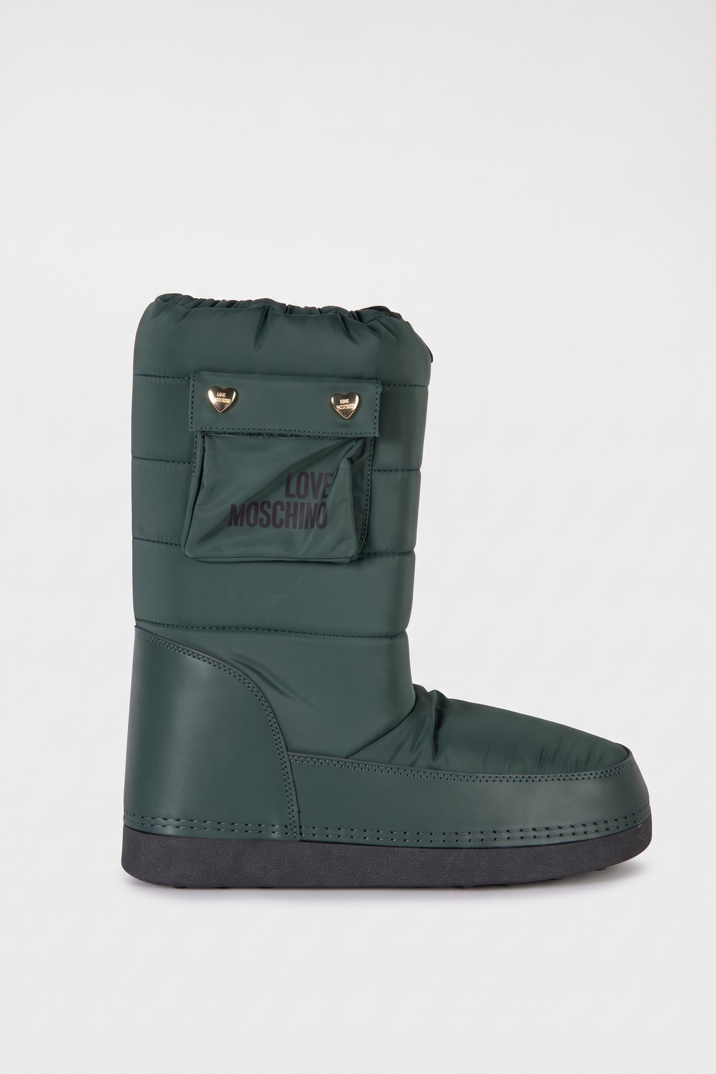 SNOW BOOTS IN QUILTED FABRIC GREEN 1