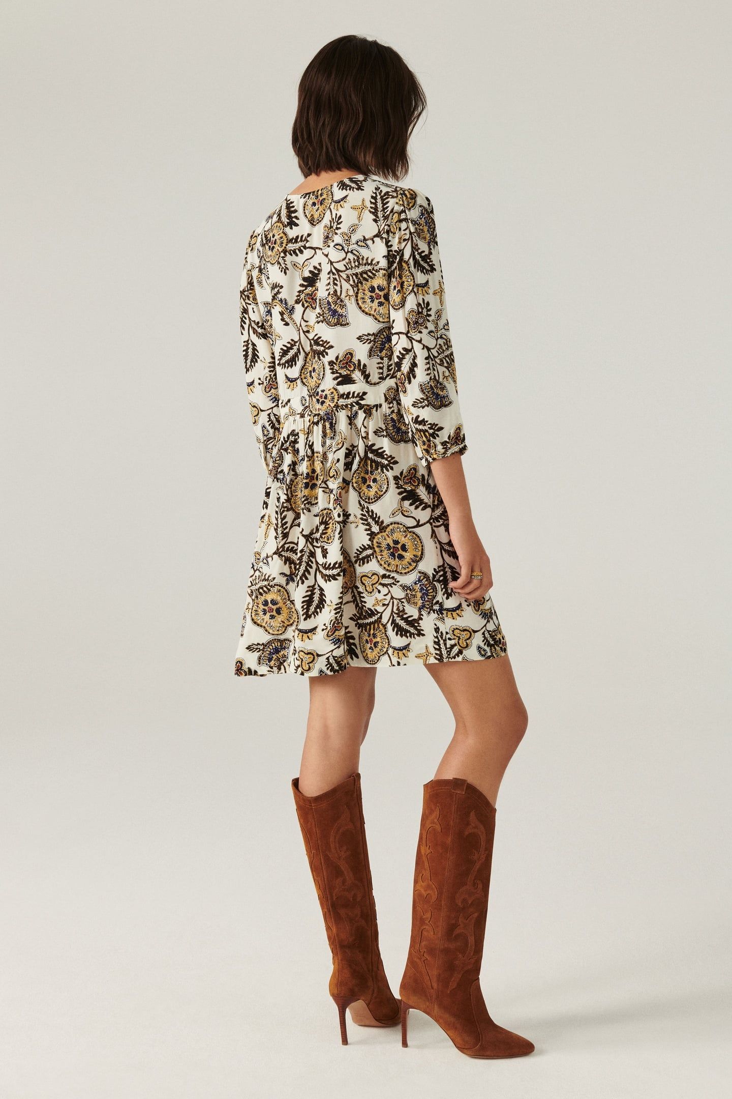 MINI DRESS ECRU 2