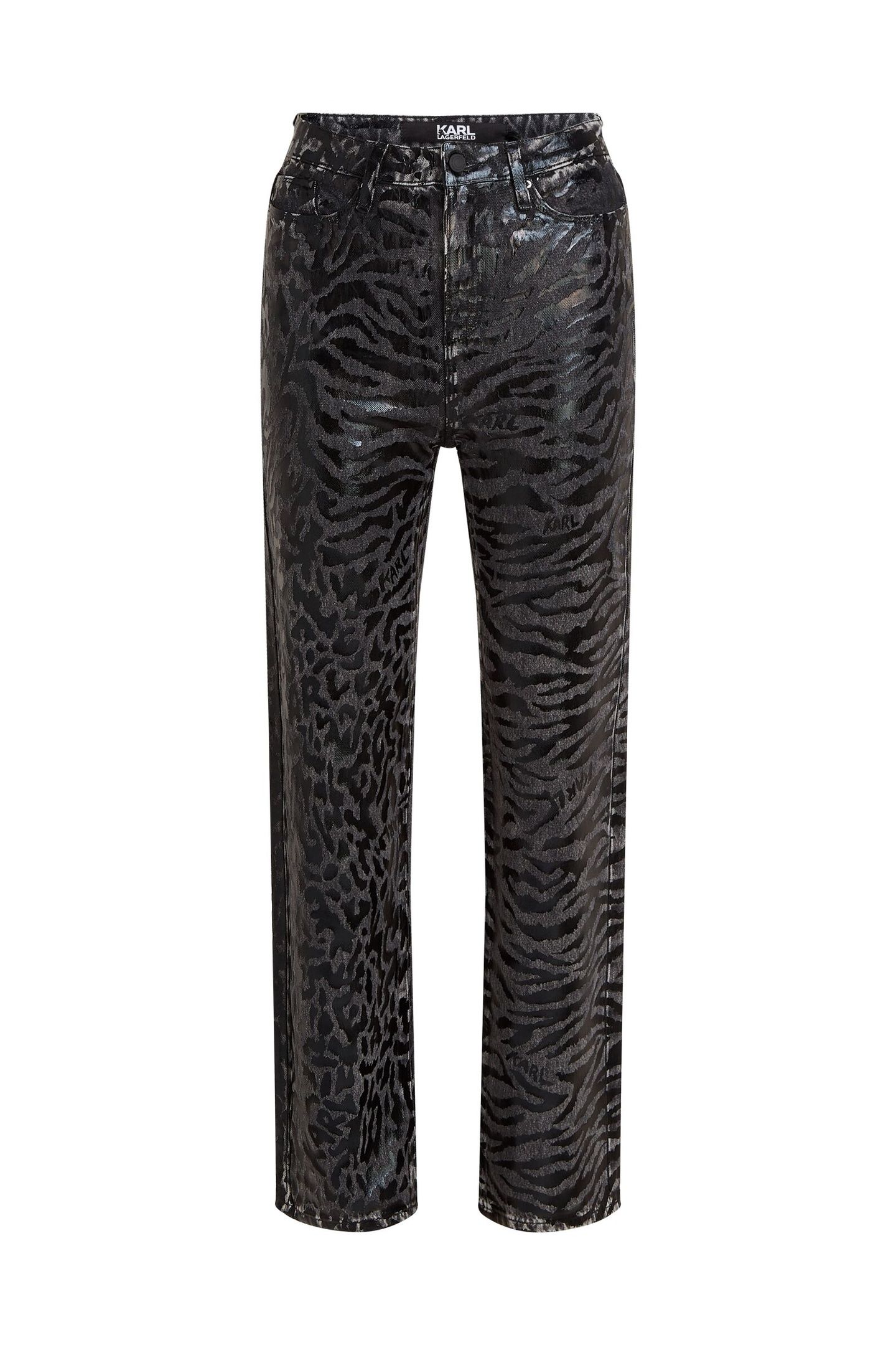 AOP STRAIGHT DENIM PANTS BLACK PRINTED DENIM 4