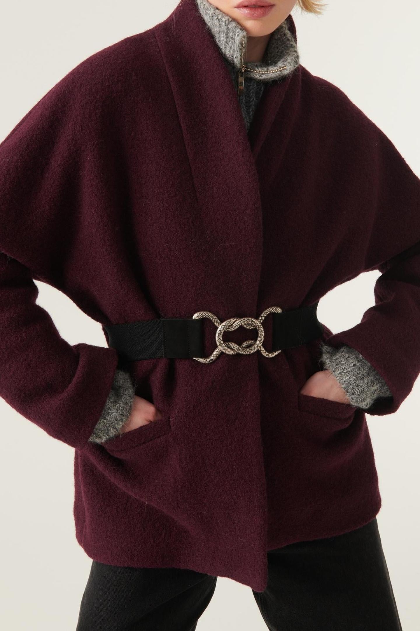 SHORT COAT BORDEAUX 1