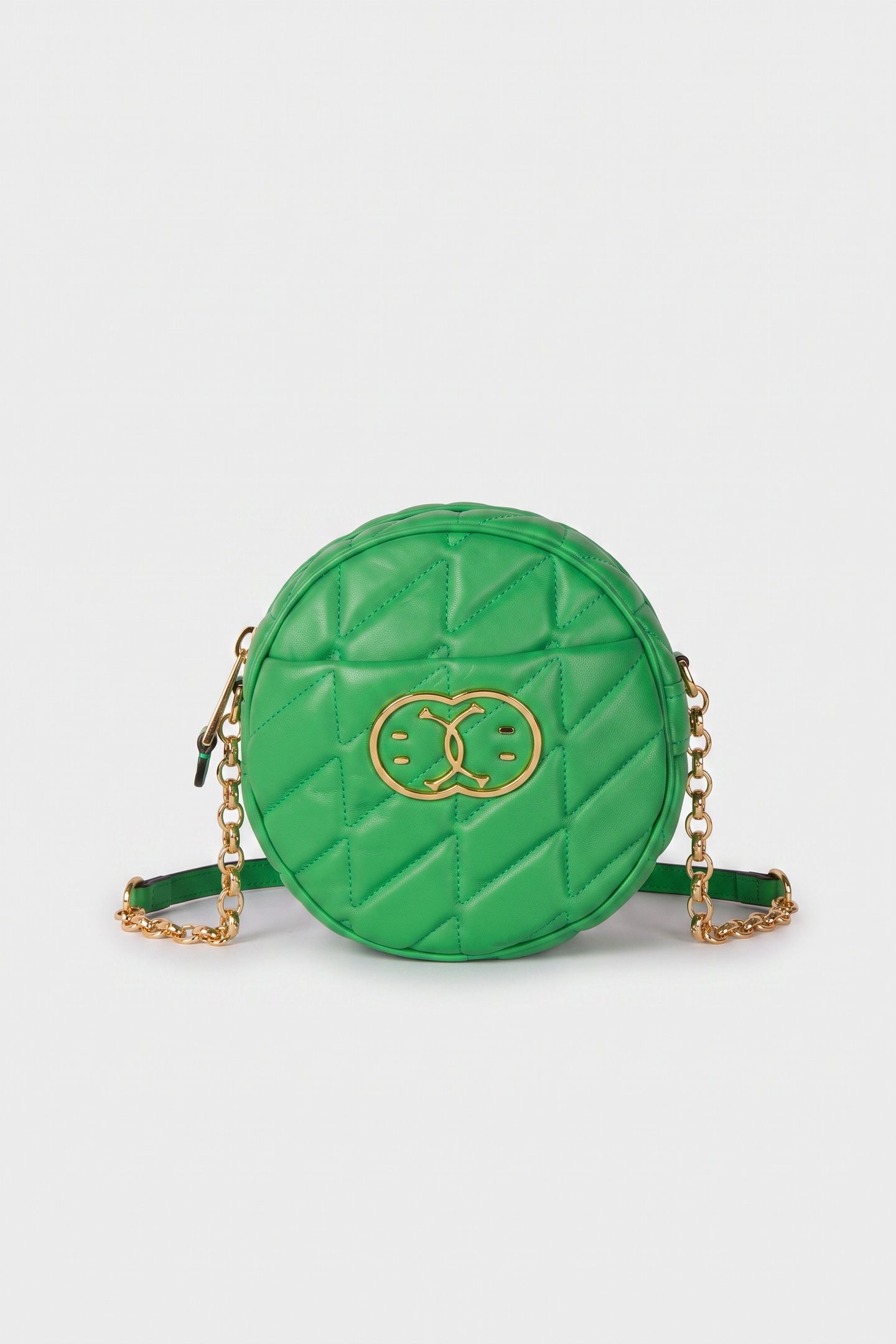 DOUBLE SMILEY® QUILTED ROUND BAG GREEN 2