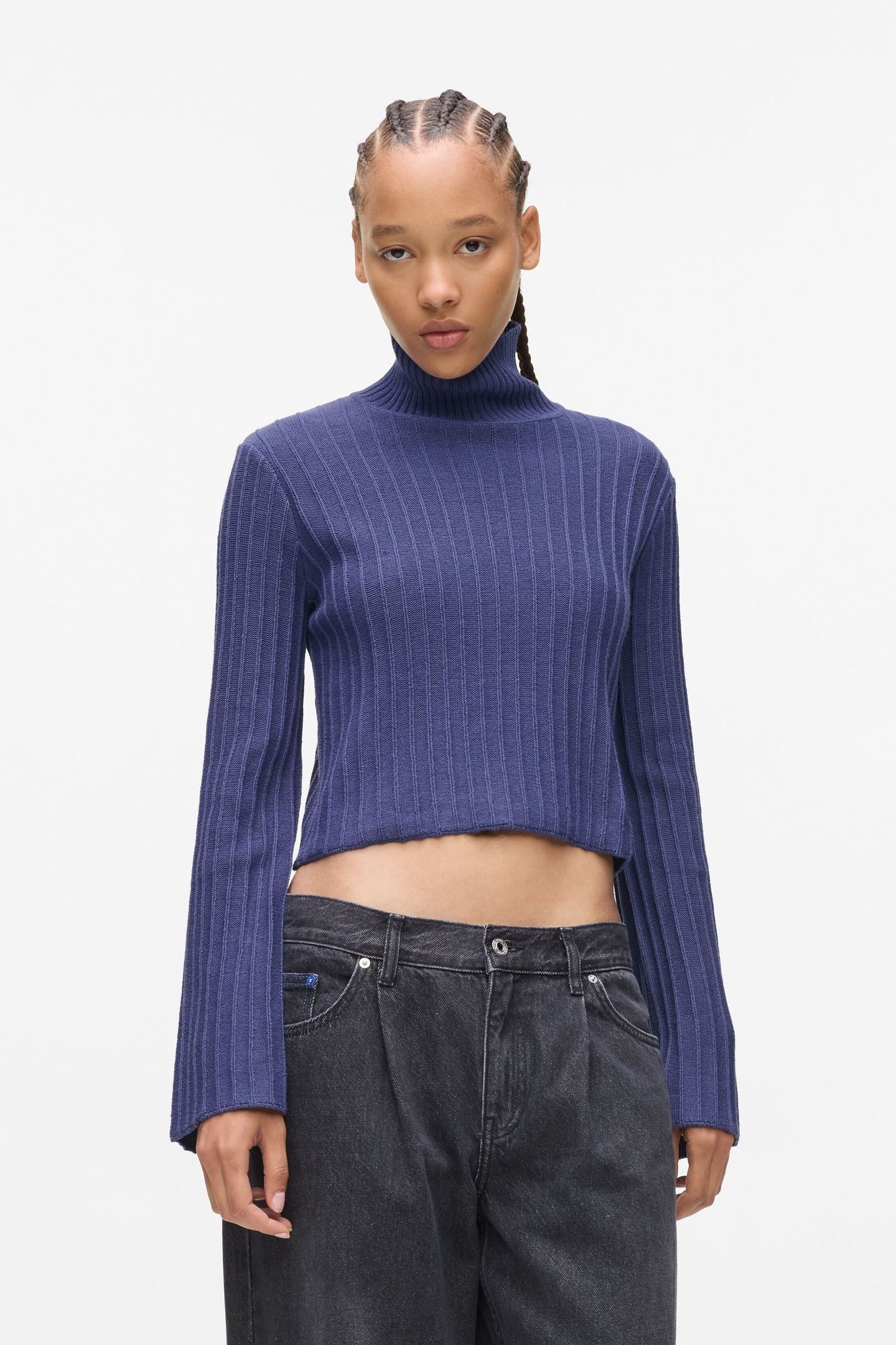 KLJ PLISSE SWEATER SKIPPER BLUE 2