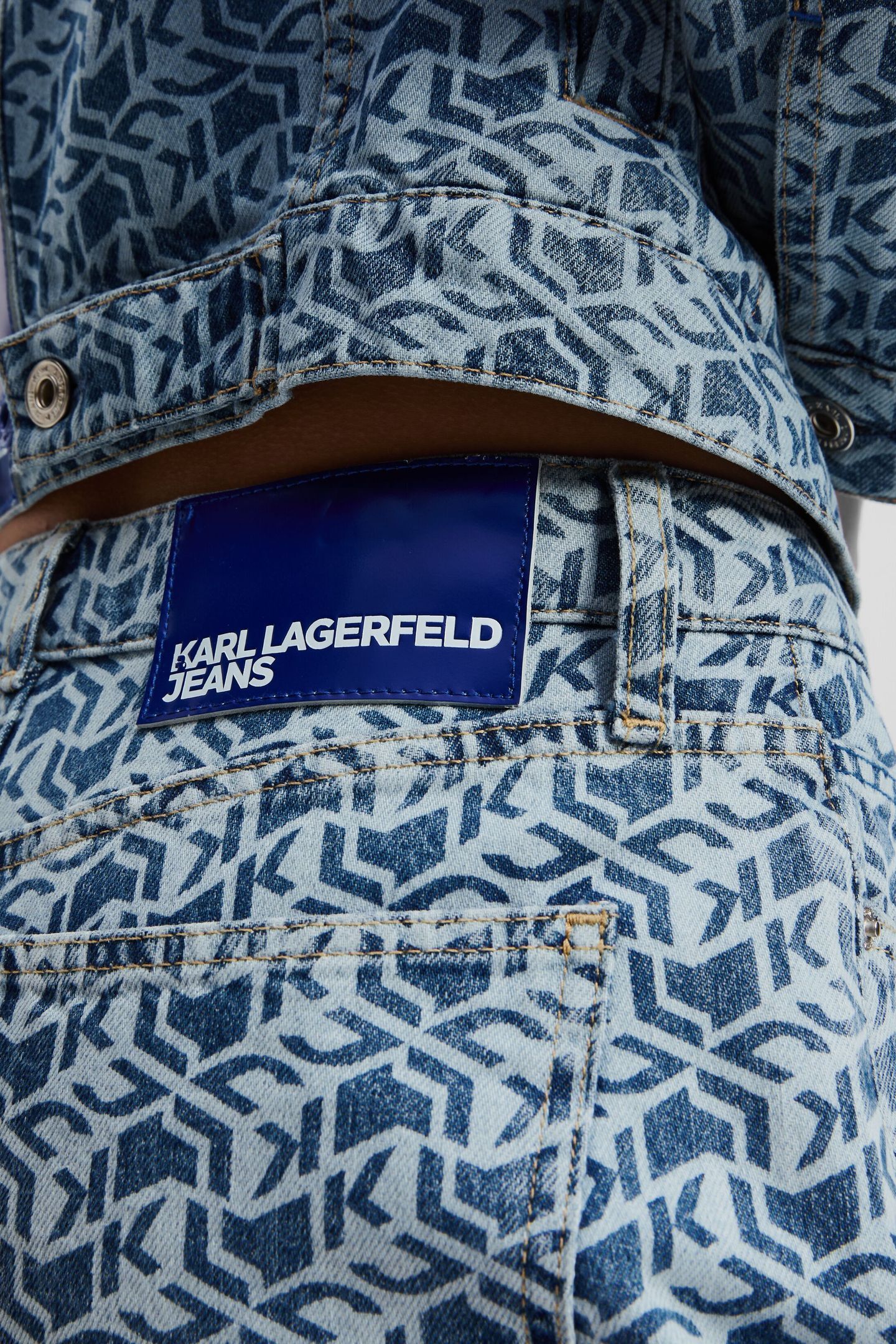 KLJ MOM AOP DENIM MONOGRAM BLUE 6