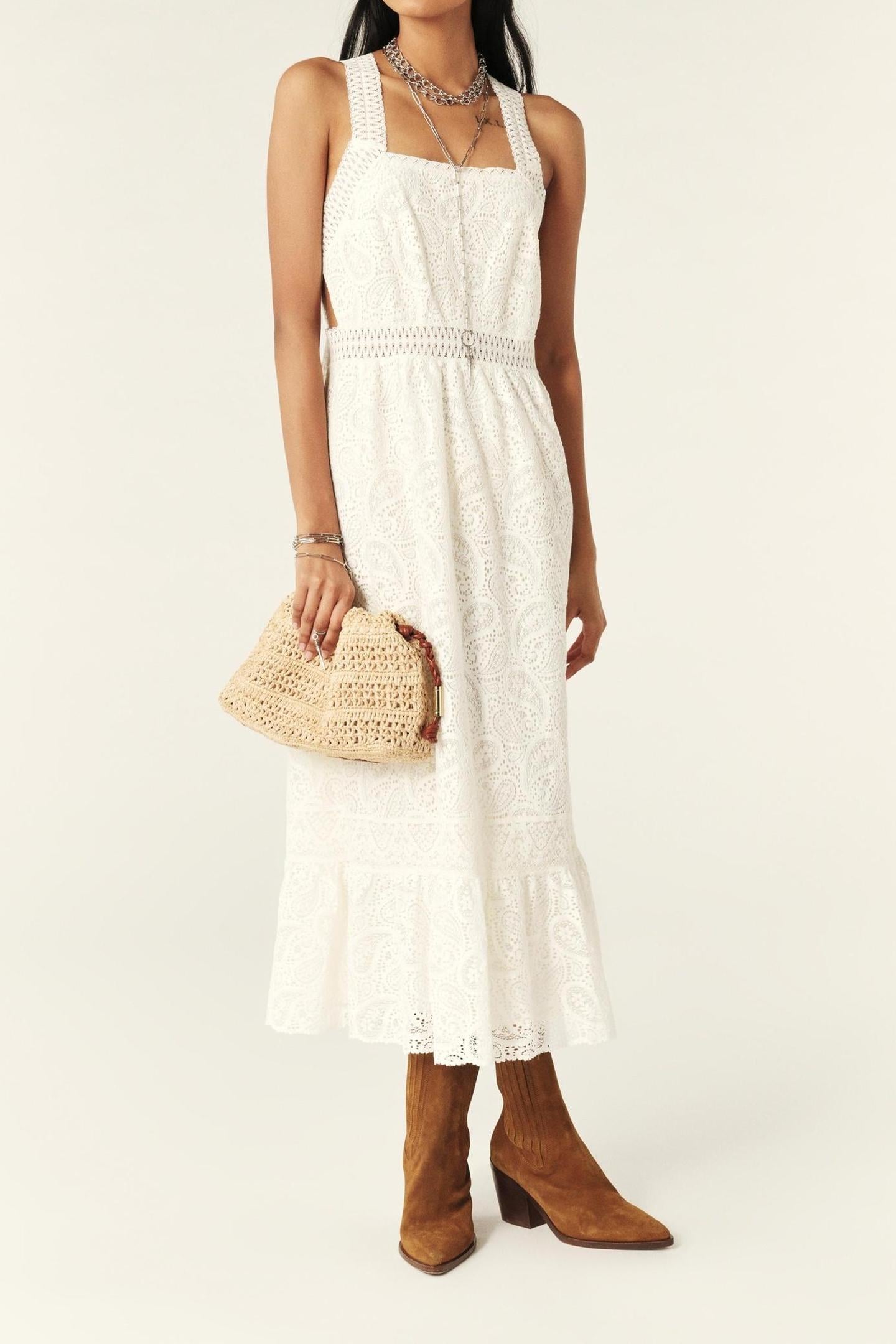 MID-LENGTH DRESS ECRU 1