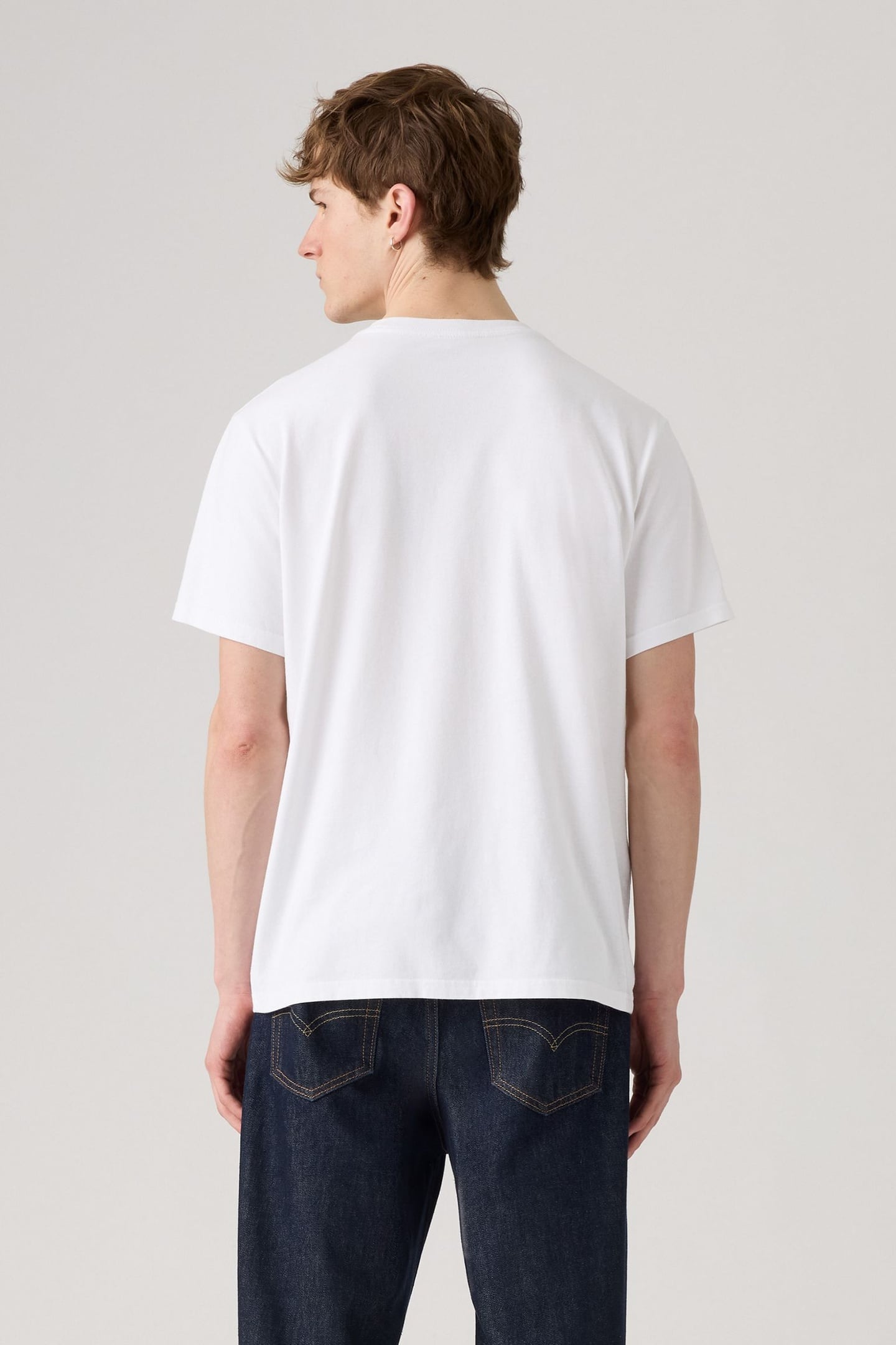 SS RELAXED FIT TEE DISTRESSED SERIF 3 WH 2