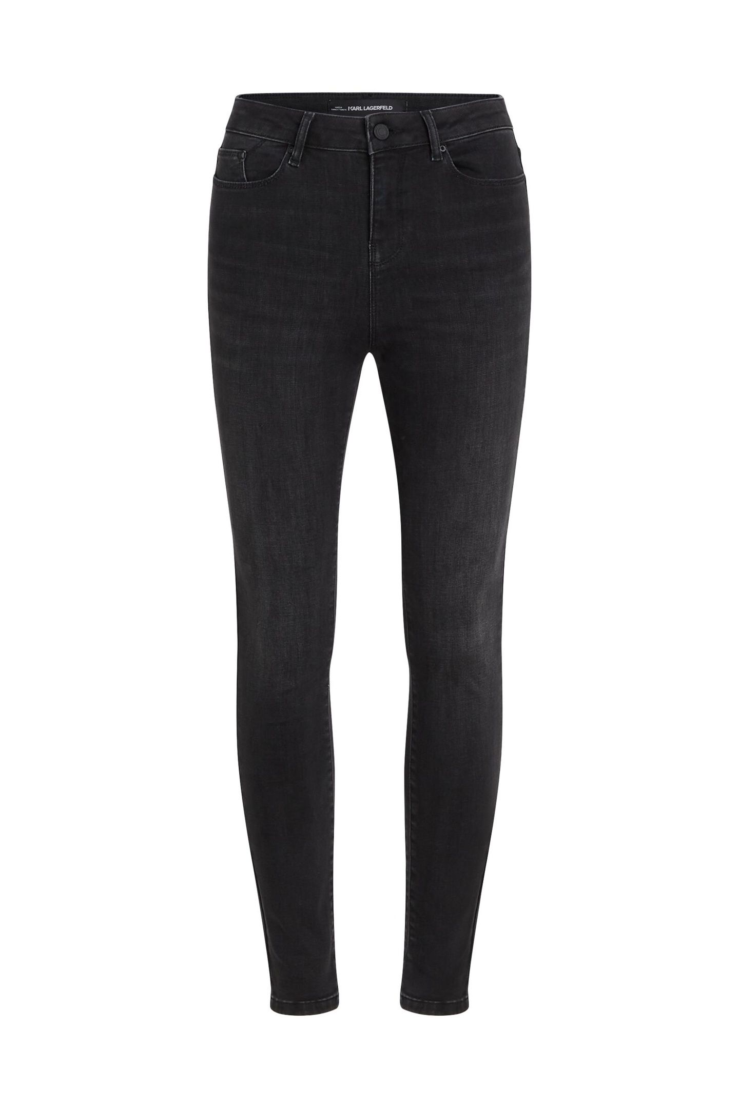 HIGH WAIST SKINNY DENIM PANTS BLACK DENIM 4