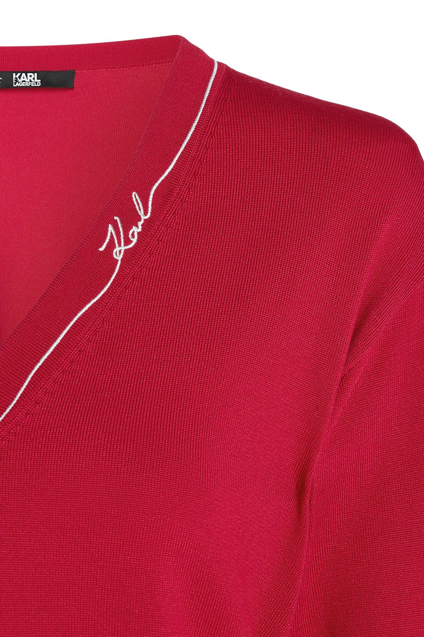 LIGHT V-NECK KNIT SWEATER PERSIAN RED 6