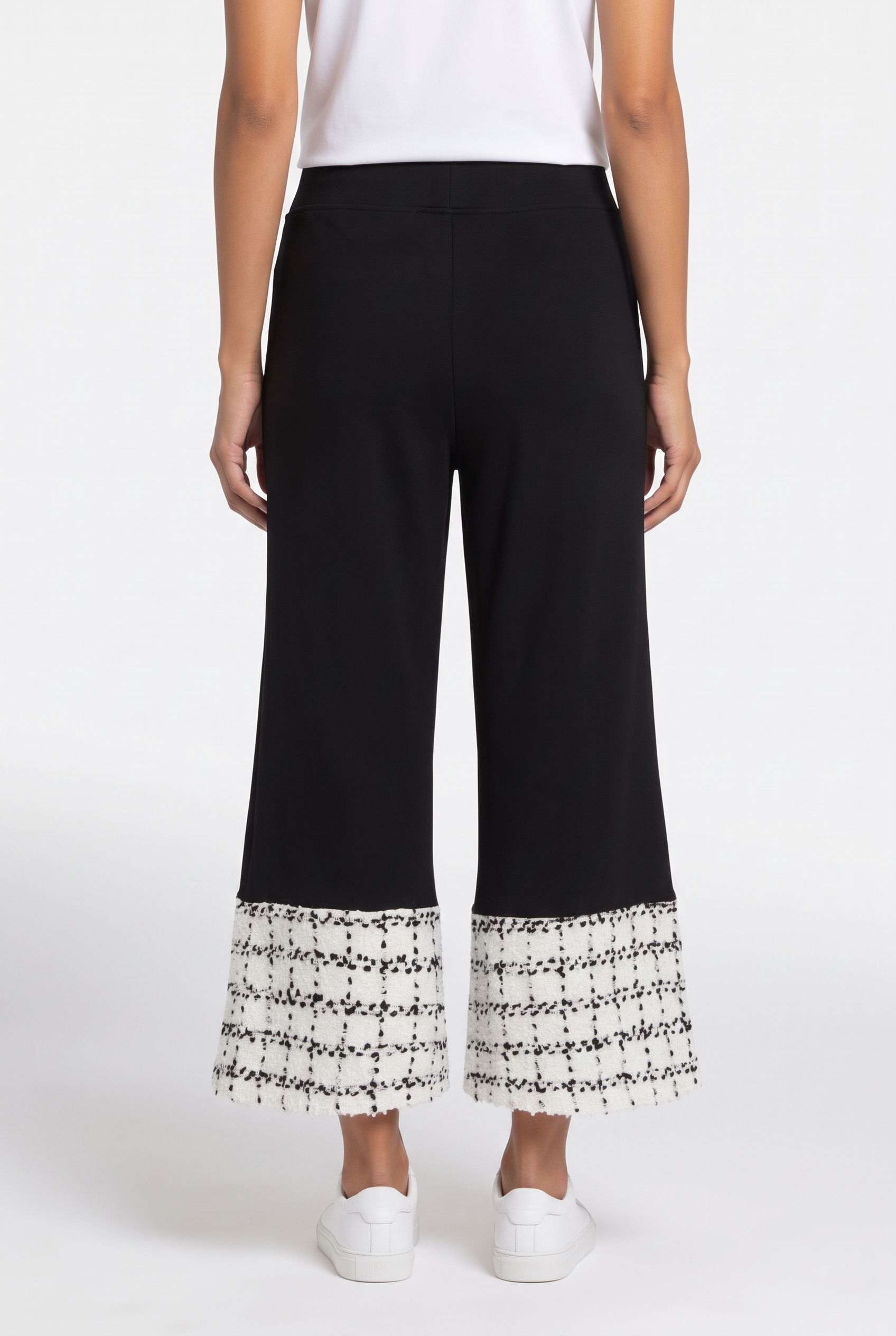 BOUCLE MIX SWEATPANTS BLACK 2