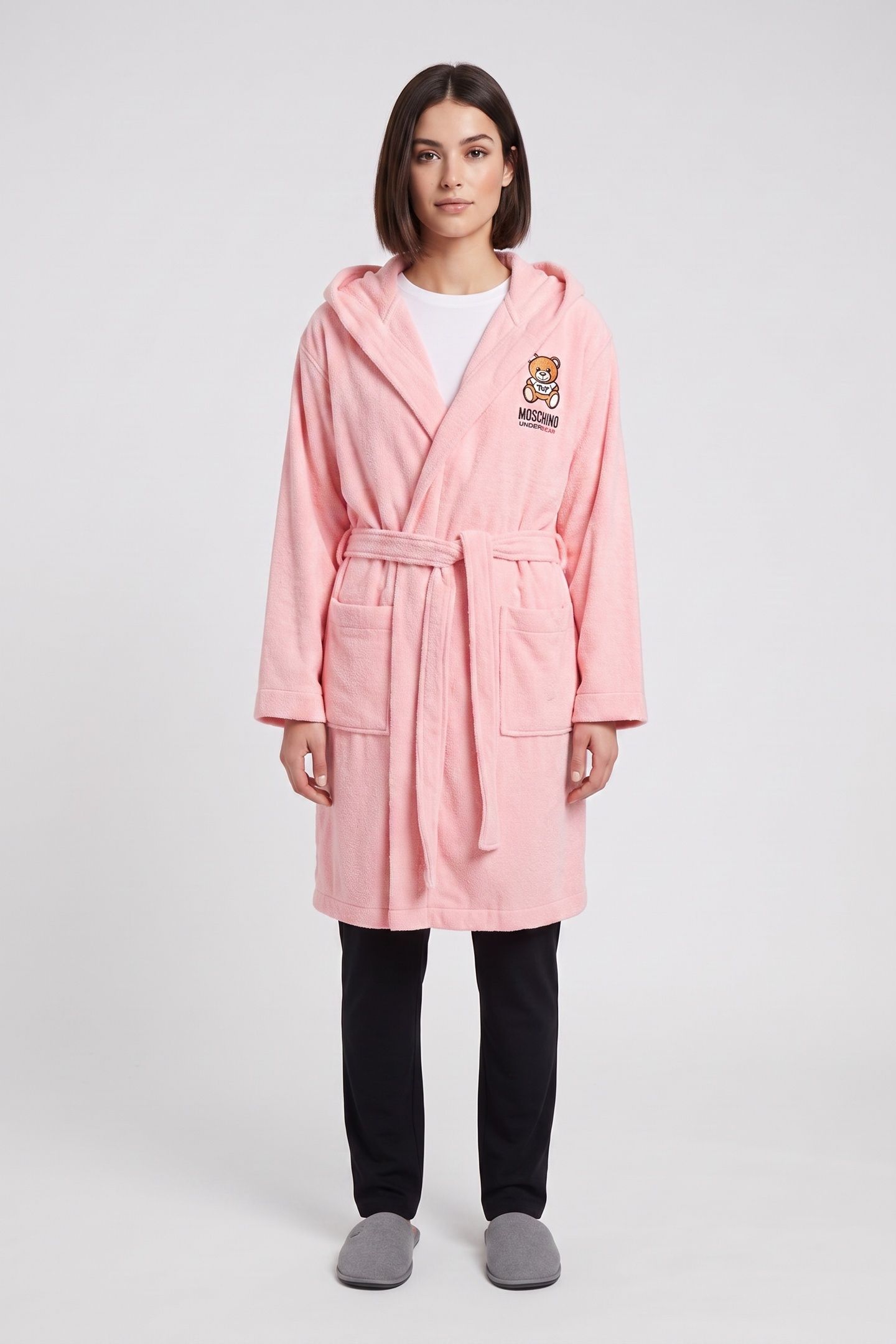 BEACH TOWEL BATHROBE PINK 1