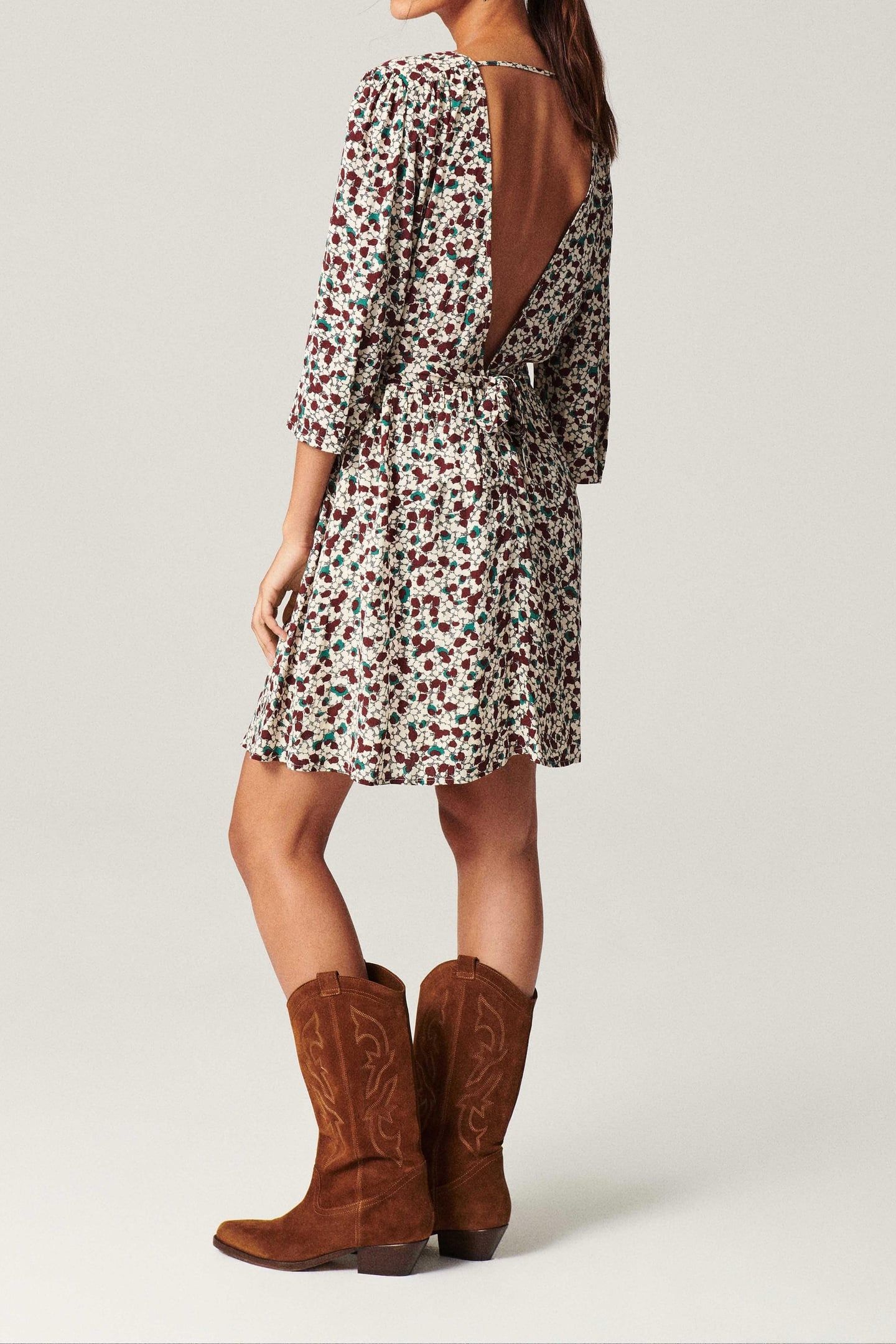 MINI DRESS ECRU 2