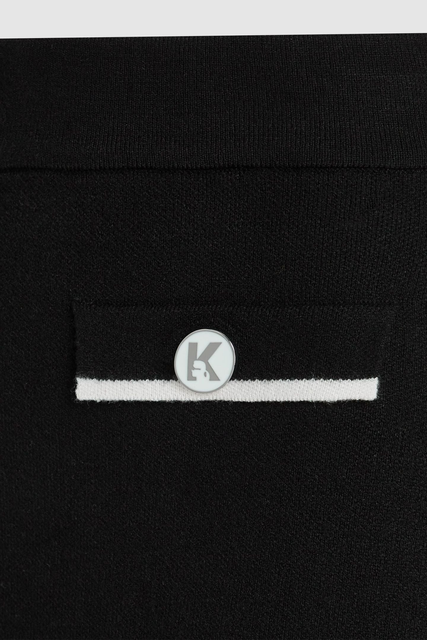 FANCY BUTTONS KNIT SKIRT BLACK 3