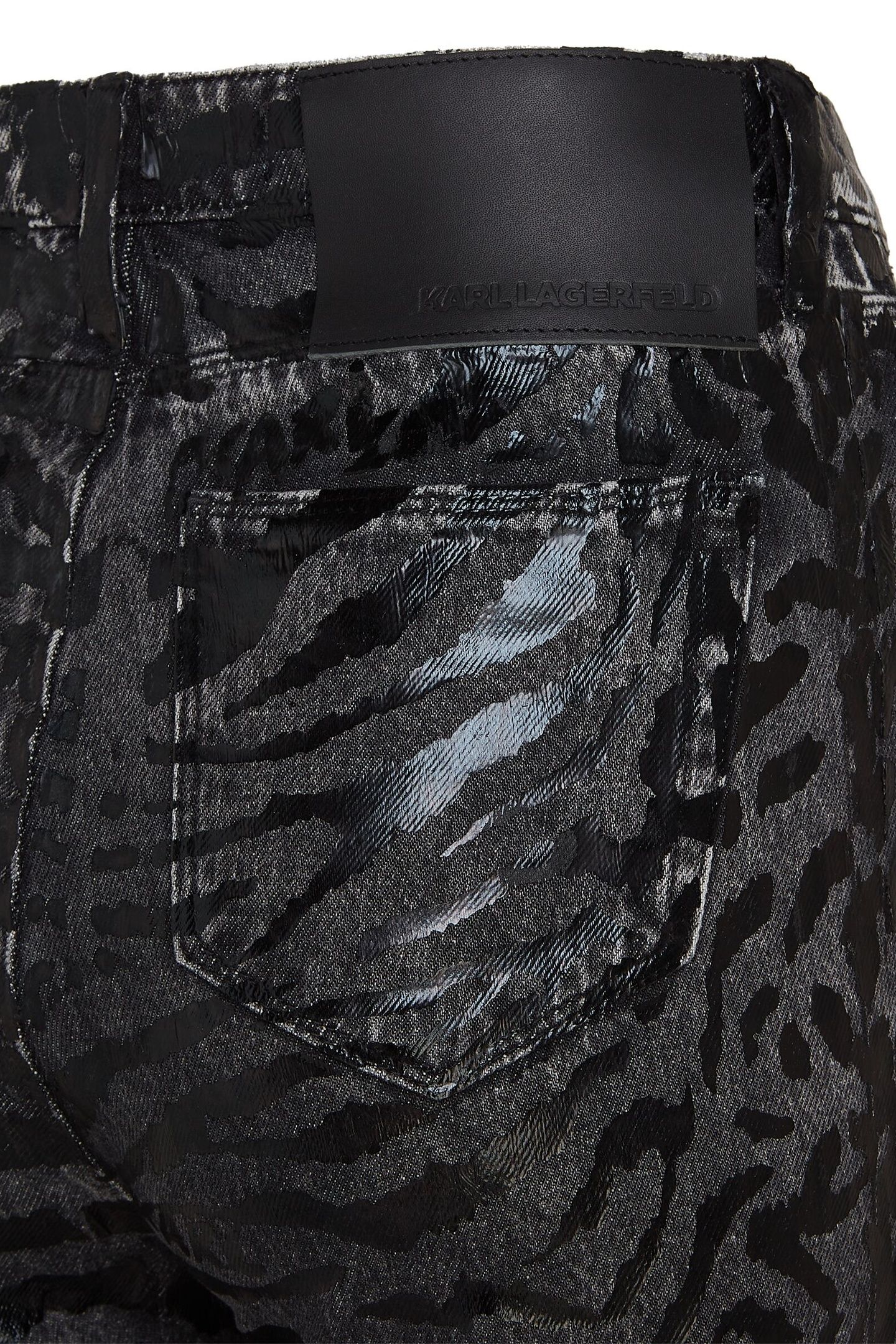 AOP STRAIGHT DENIM PANTS BLACK PRINTED DENIM 6