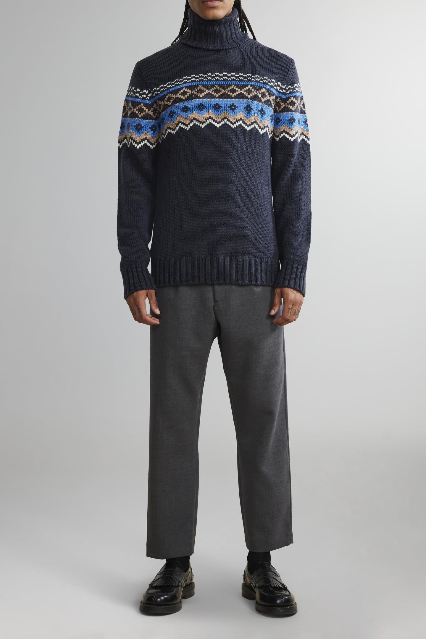 STEIN ROLL NECK 6475 INK GREY 2