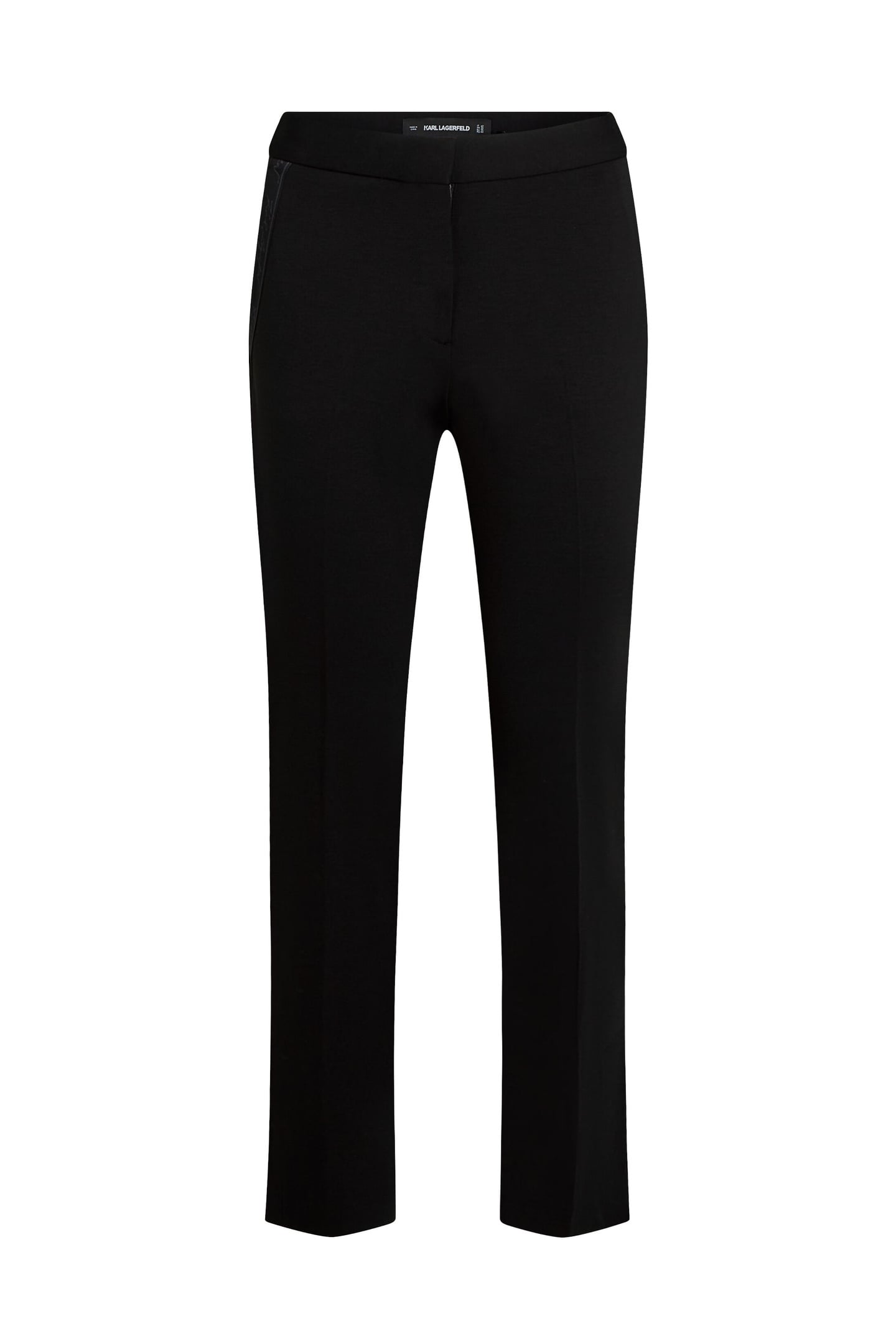 PUNTO PANTS WITH SLITS BLACK 1