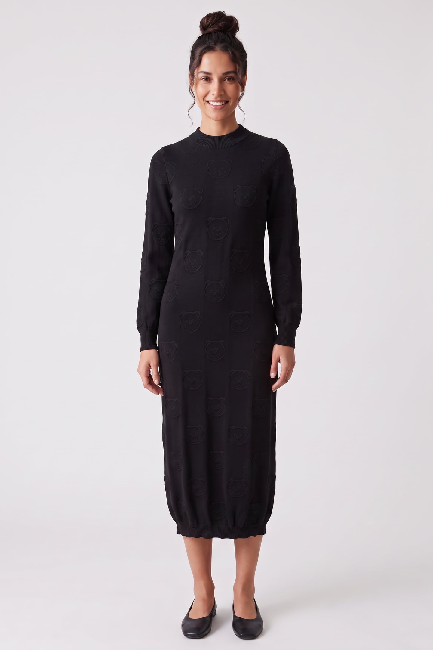 KNIT DRESS BLACK 1