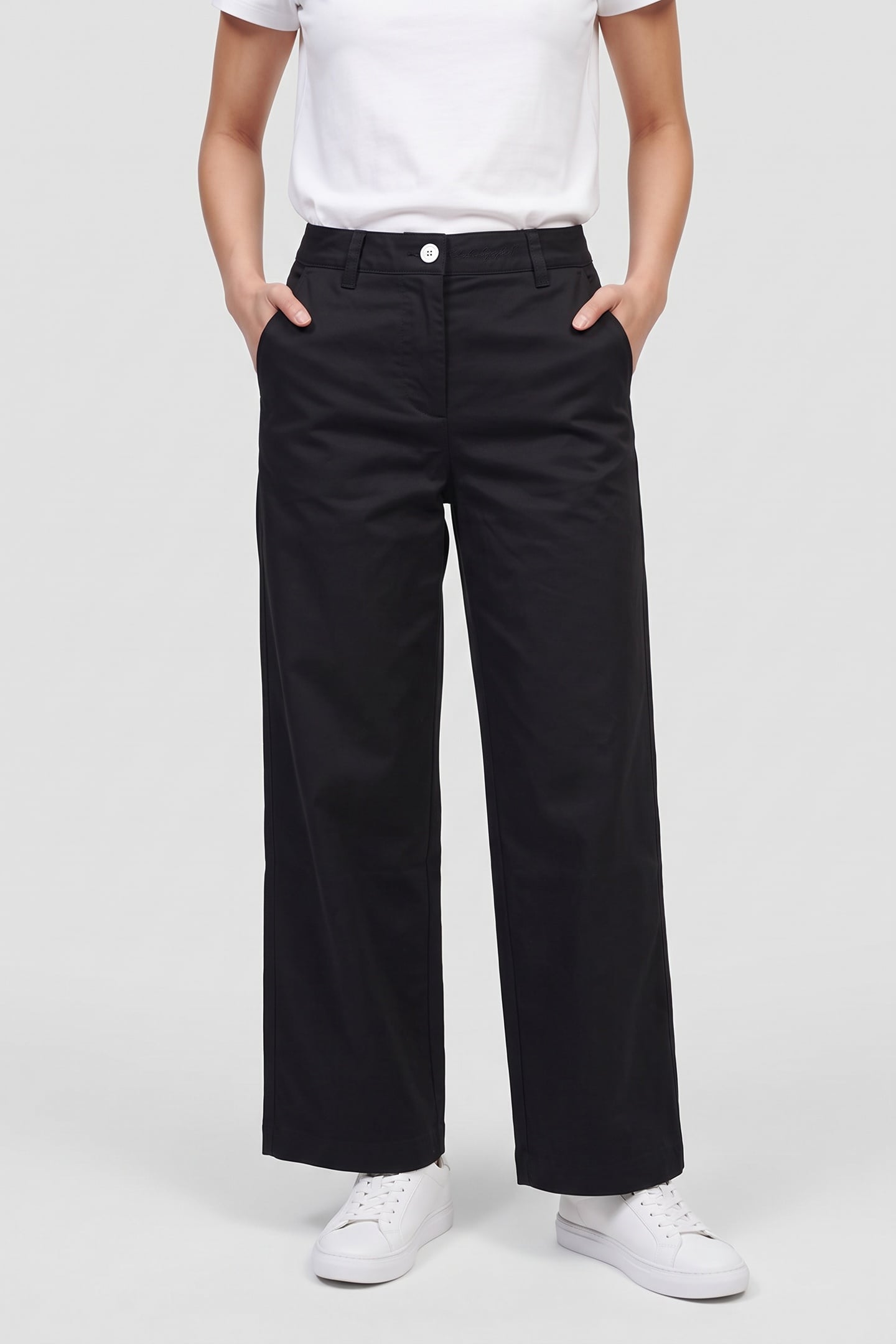 CHINO CULOTTE PANTS BLACK 1