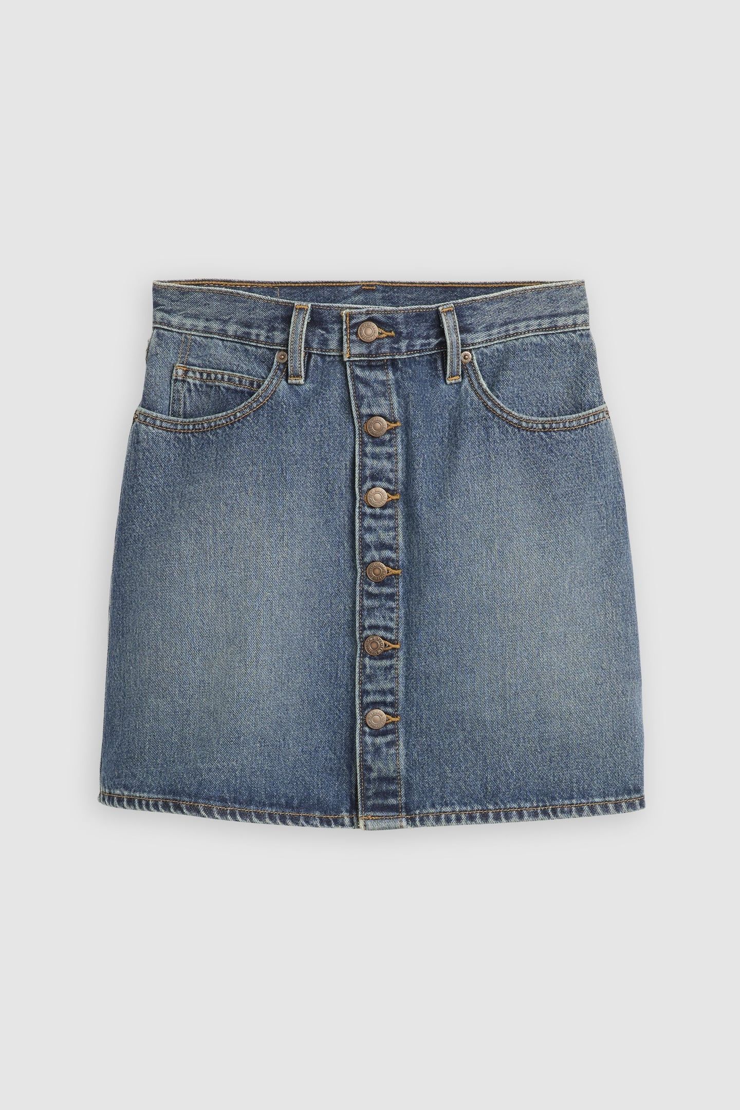 RETRO BUTTON FRONT SKIRT 4