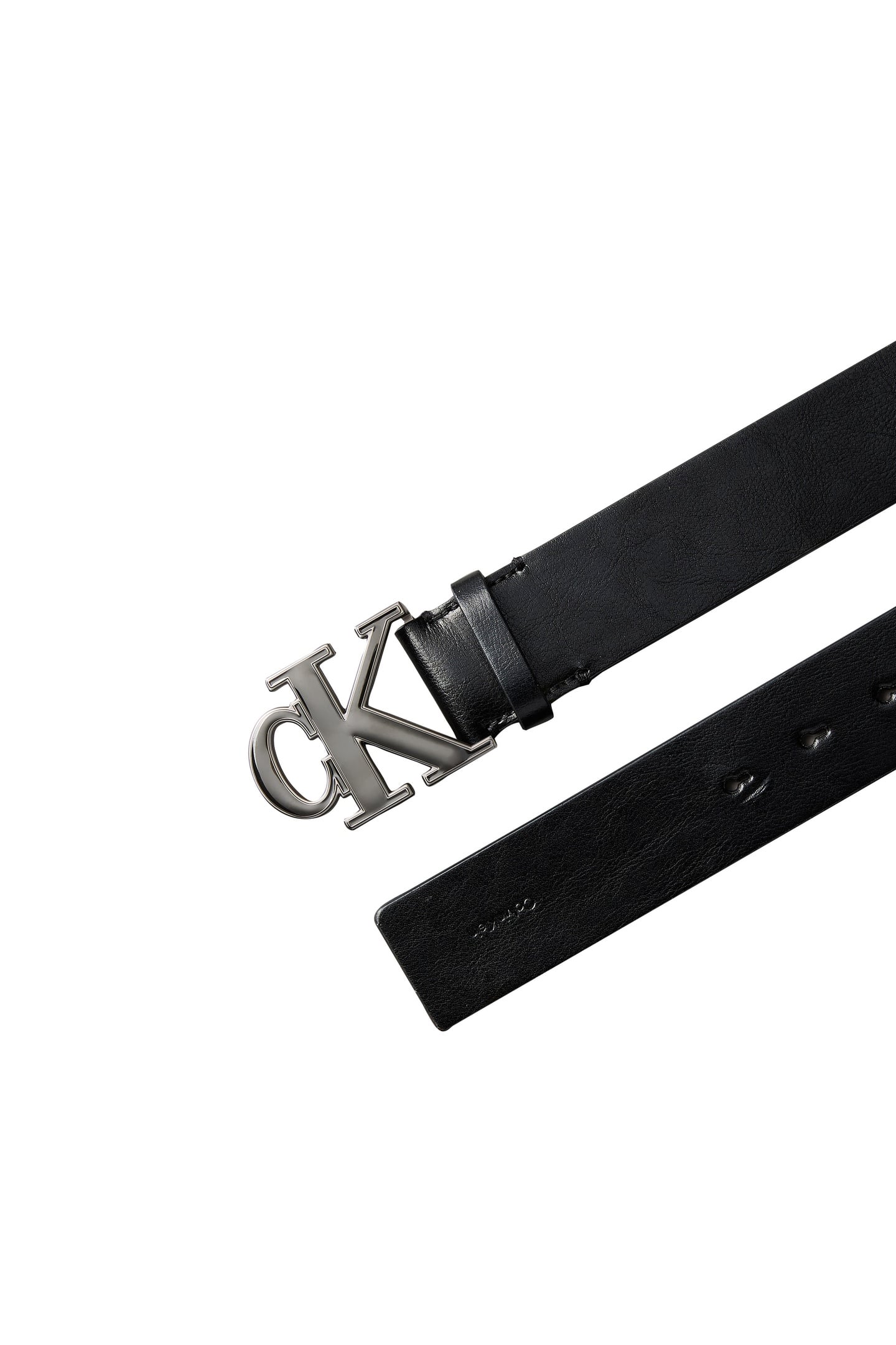CK ENAMEL BUCKLE 40M BELT BLACK/BLACK ENAMEL MATTE GUNMETAL 3
