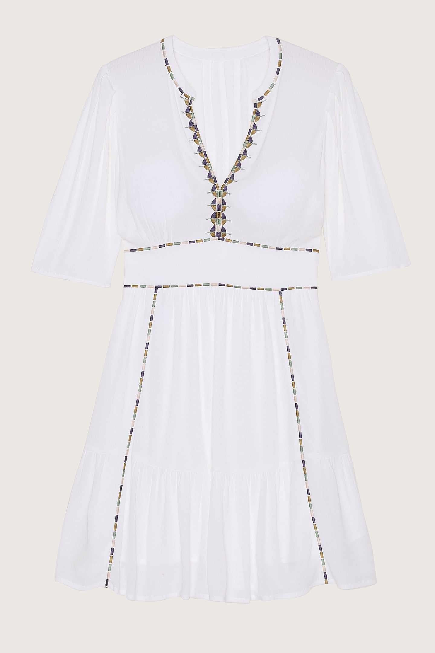 MINI DRESS ECRU 2