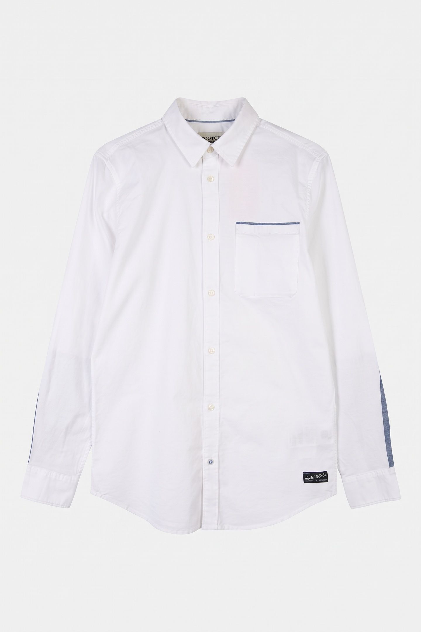 OXFORD REGULAR-FIT CONTRAST SHIRT BRIGHT WHITE 3