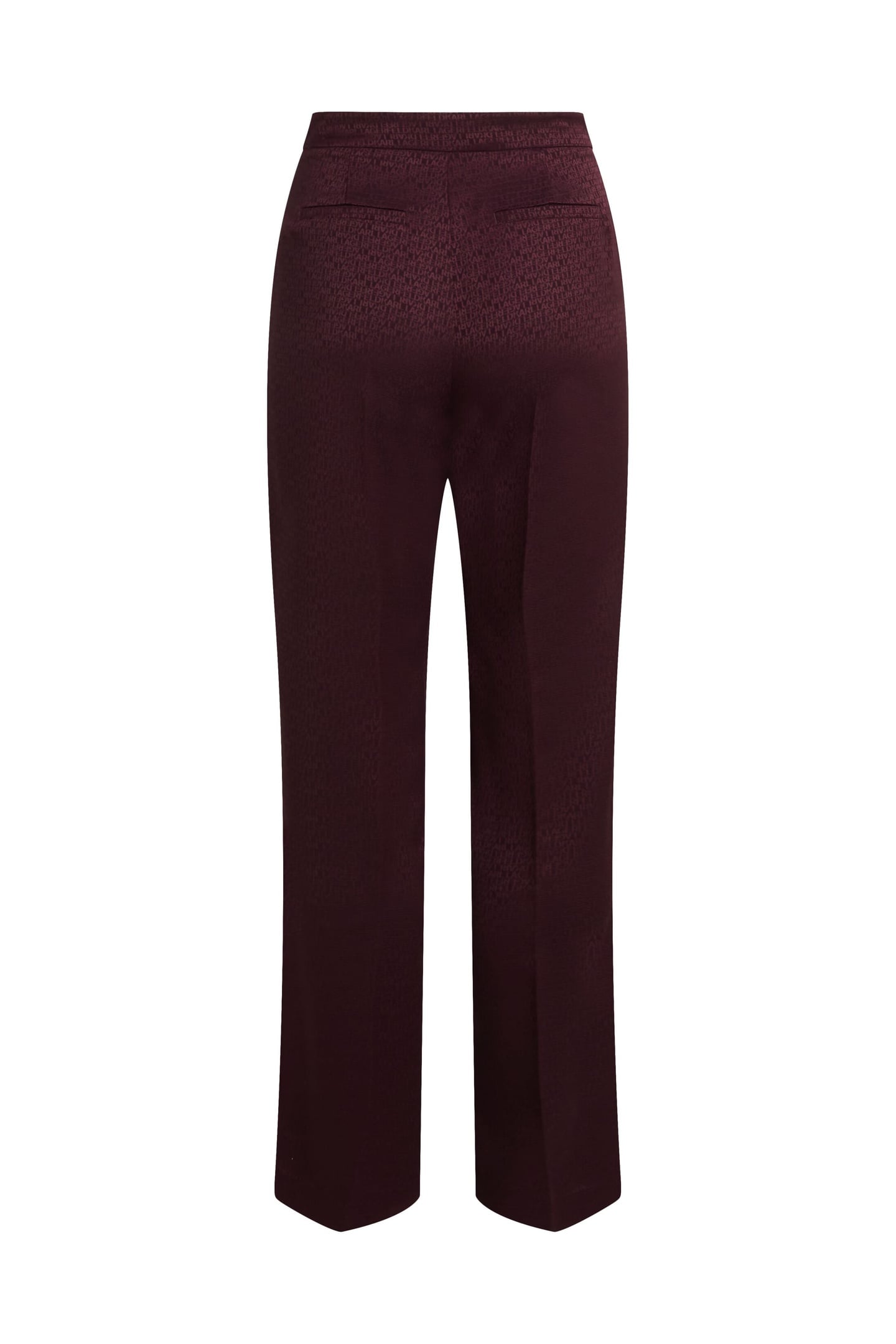LOGO JACQUARD CIGARETTE PANTS WINDSOR BURGUNDY 4