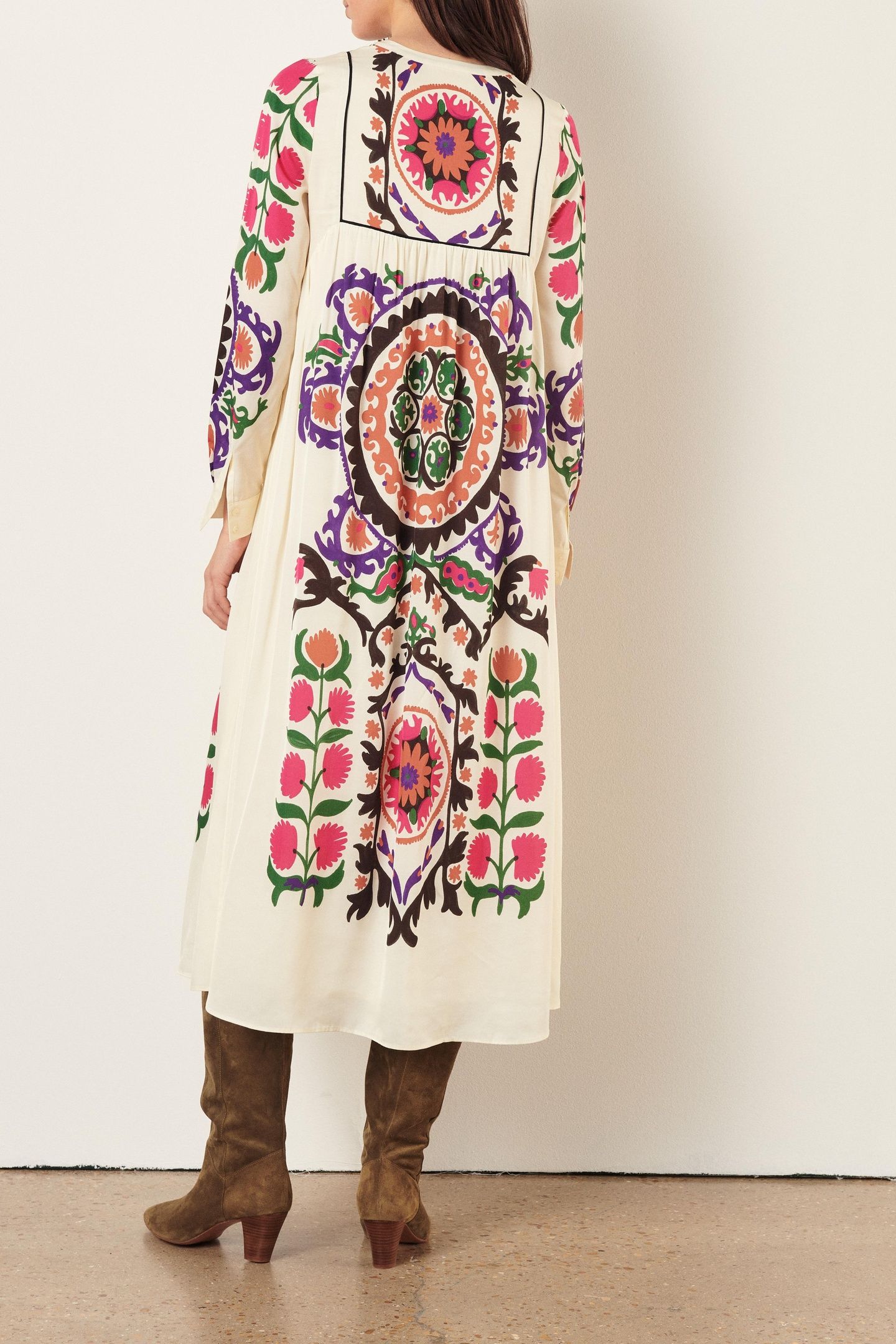 MID-LENGTH DRESS ECRU 2