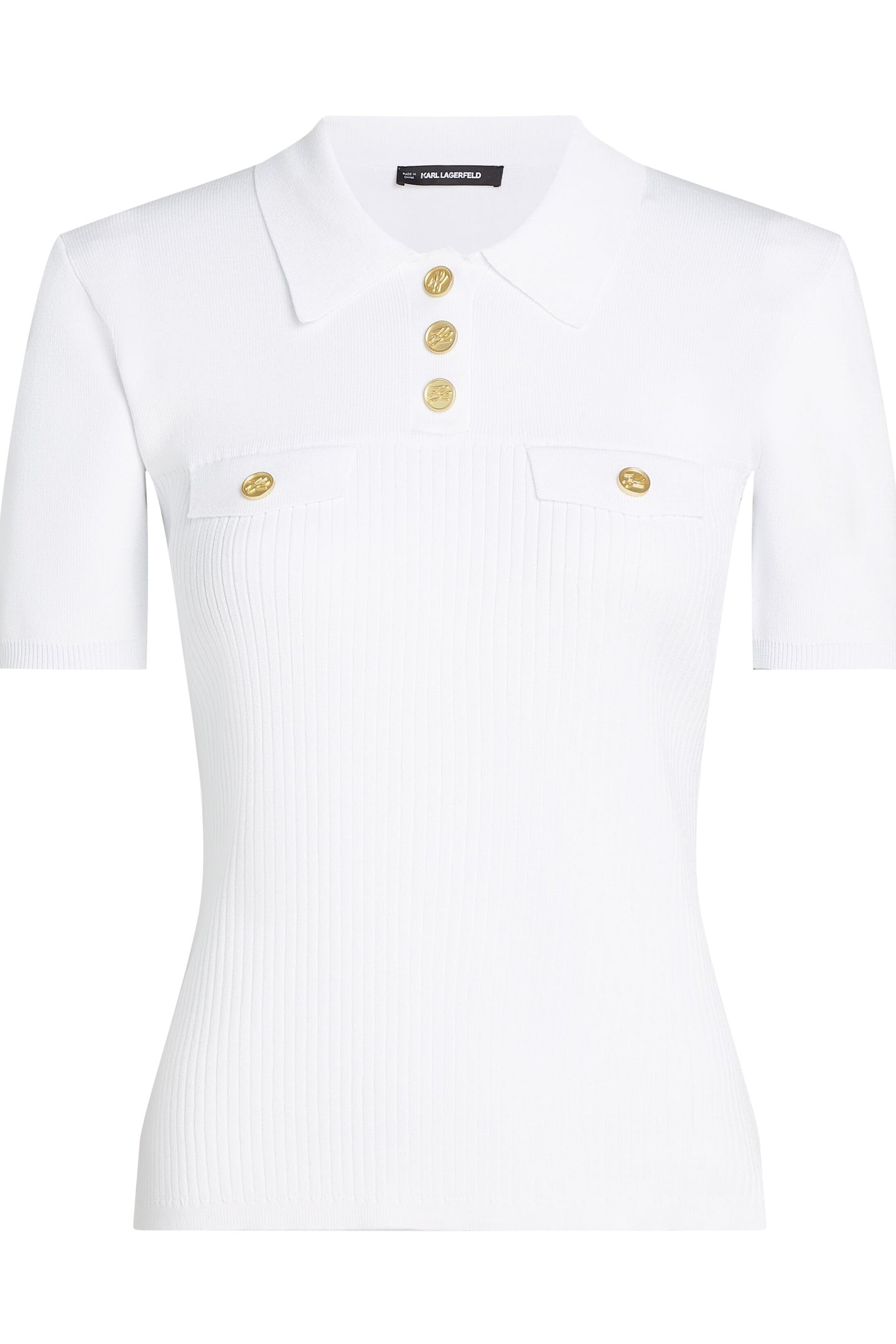 SSLV KNIT POLO WHITE 4