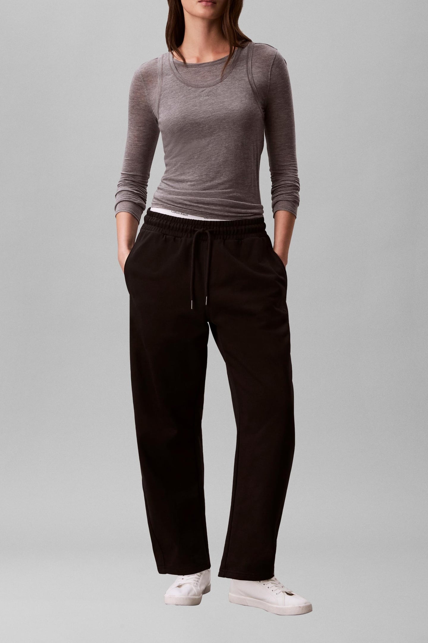 MONOGRAM FRENCH TERRY SWEATPANTS BLACK 1