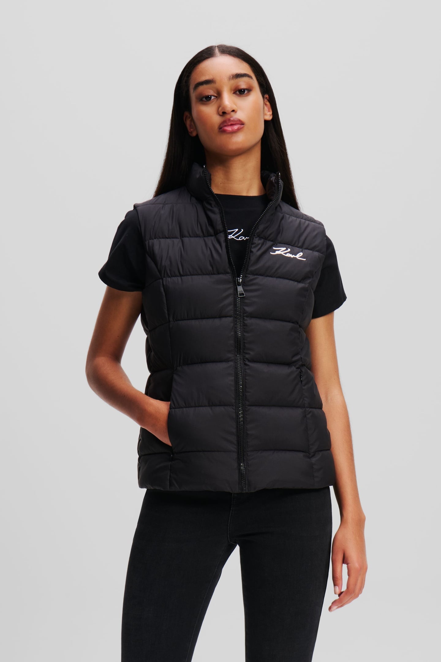 LIGHTWEIGHT PUFFER GILET BLACK 2