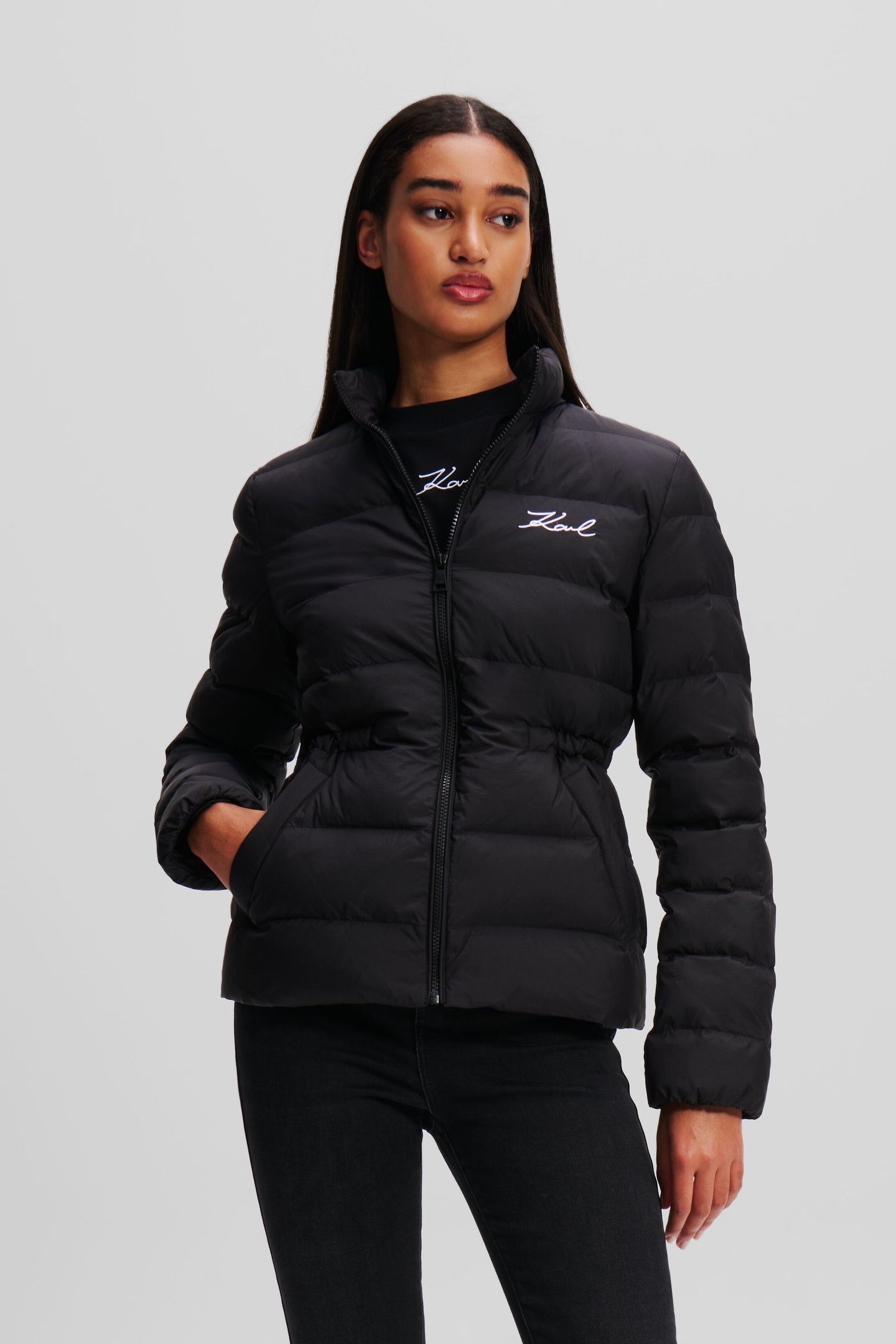 LIGHTWEIGHT PUFFER JACKET BLACK 2