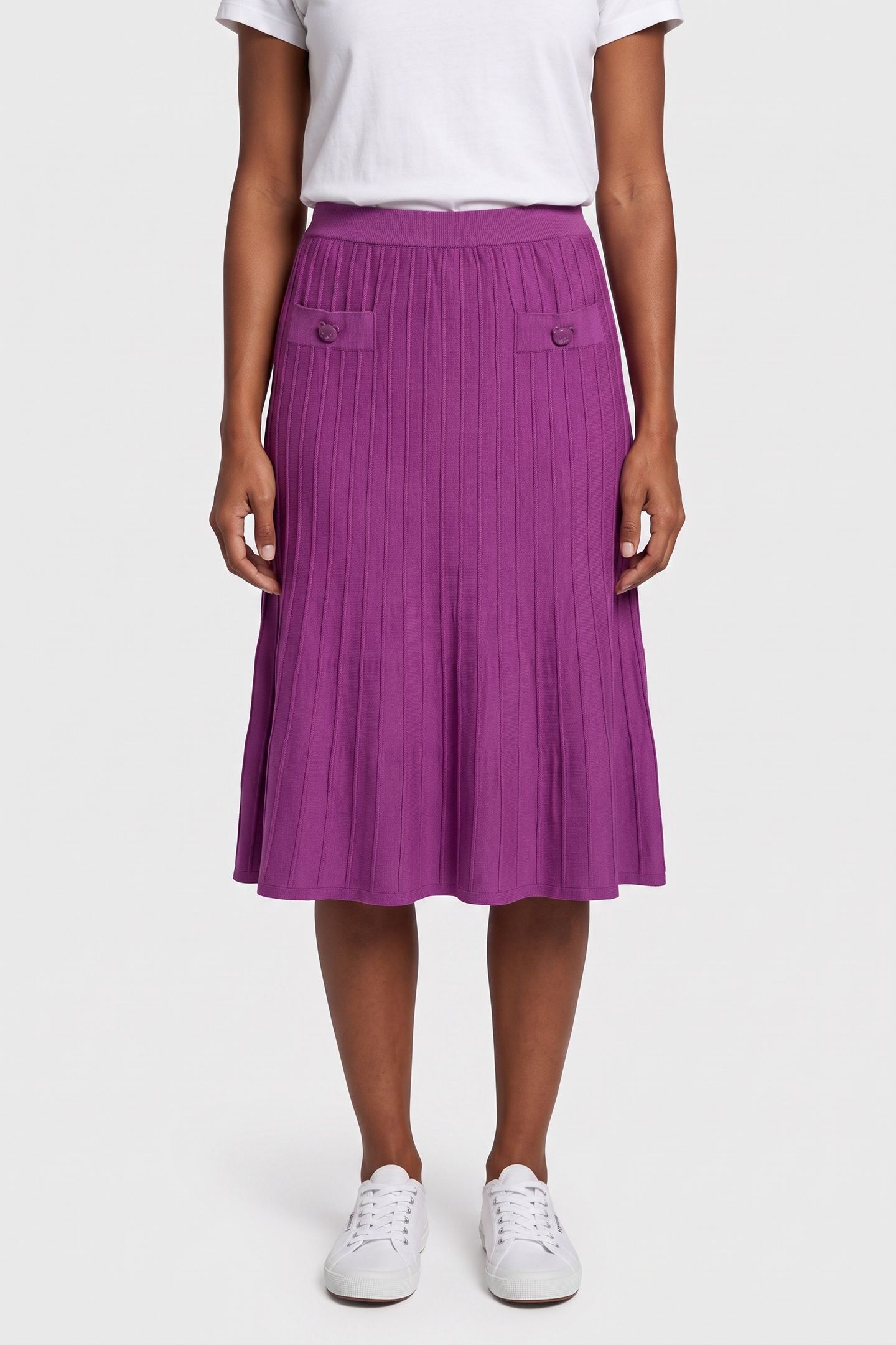 KNITTED SKIRT PURPLE 1