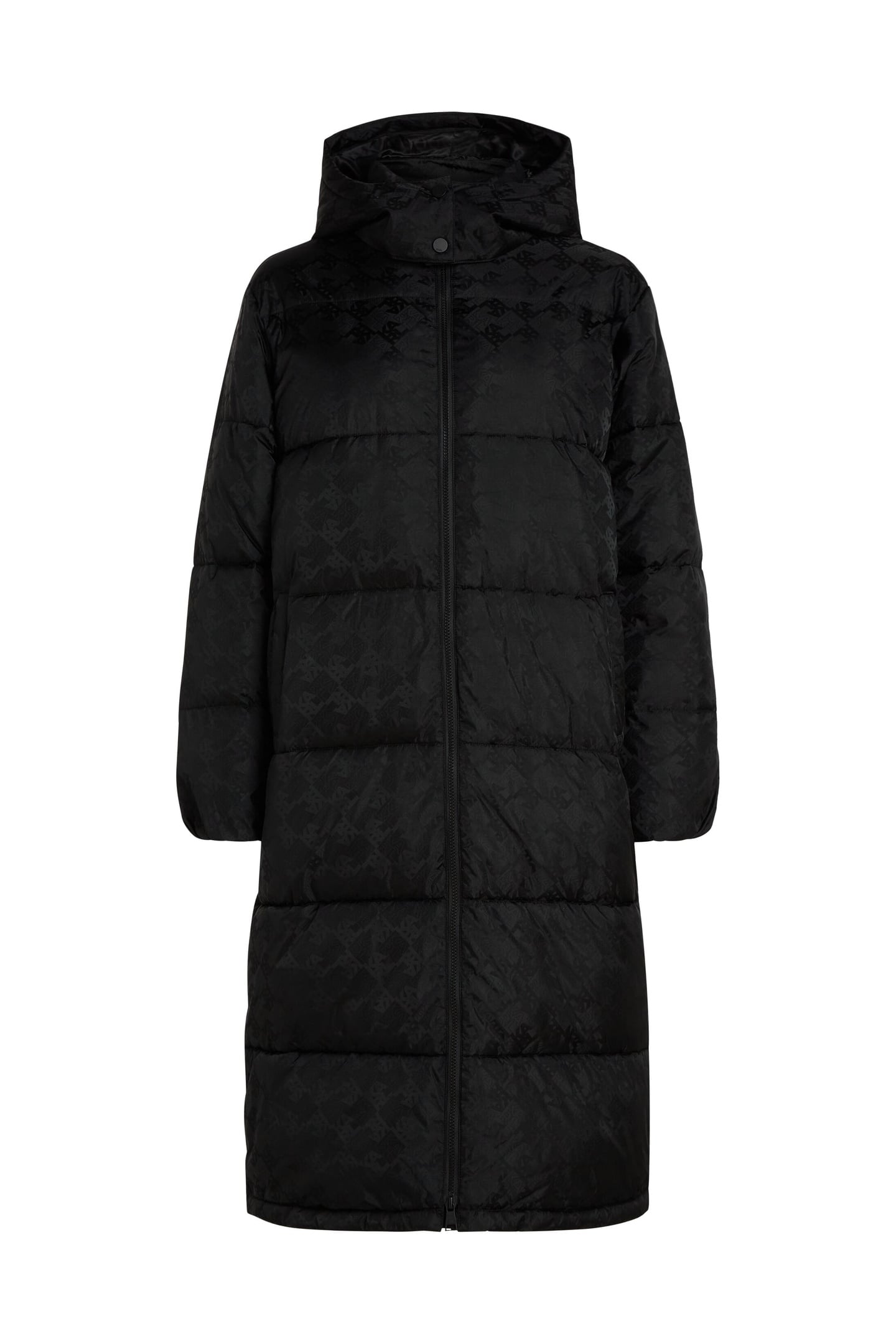 BLOCK LOGO JACQ LONG PUFFER BLACK 1