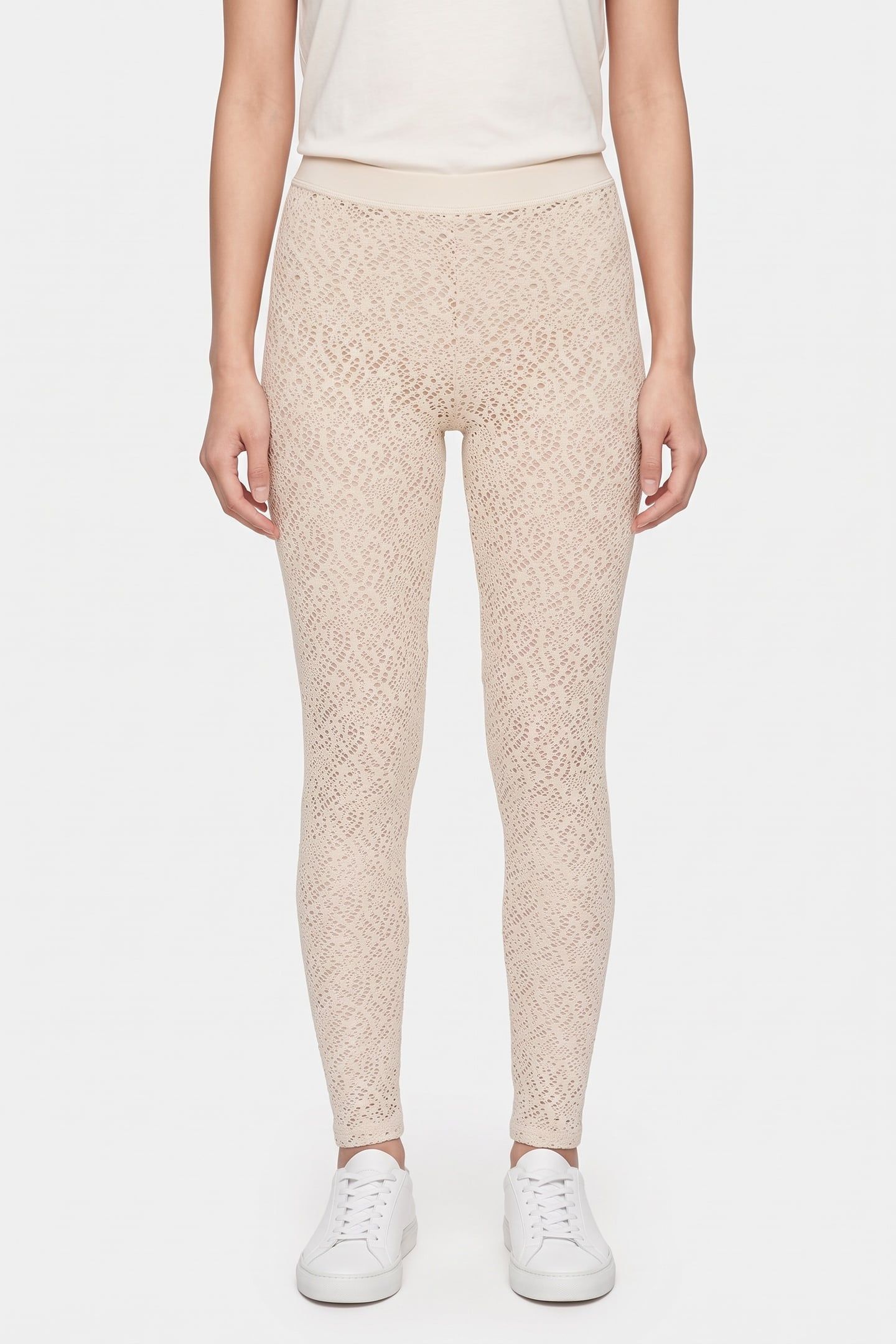 ODELLE LACE LEGGINGS BEIGE 1
